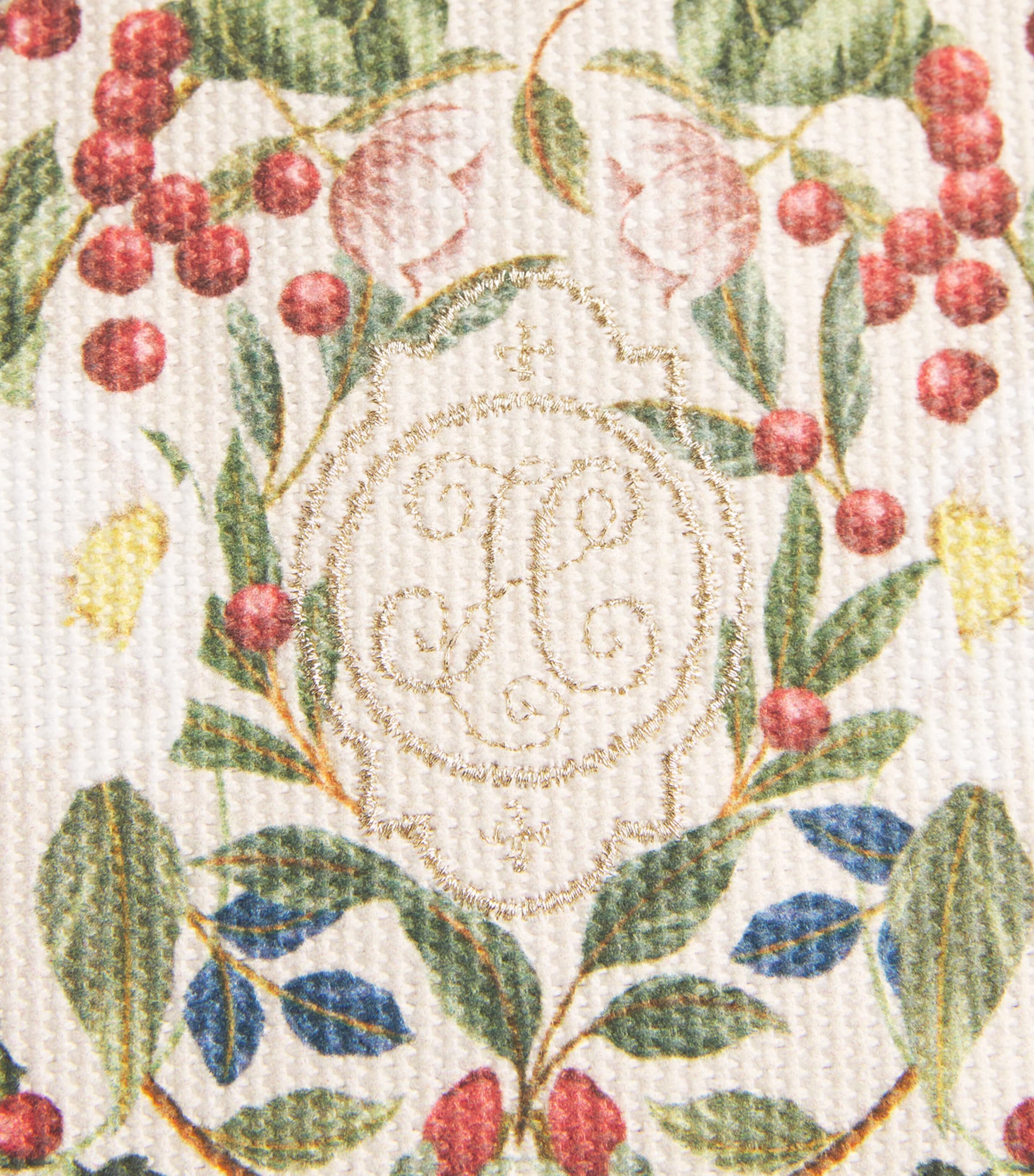 Harrods Medium Cotton Partridge Cosmetics Bag Neutral Image 3