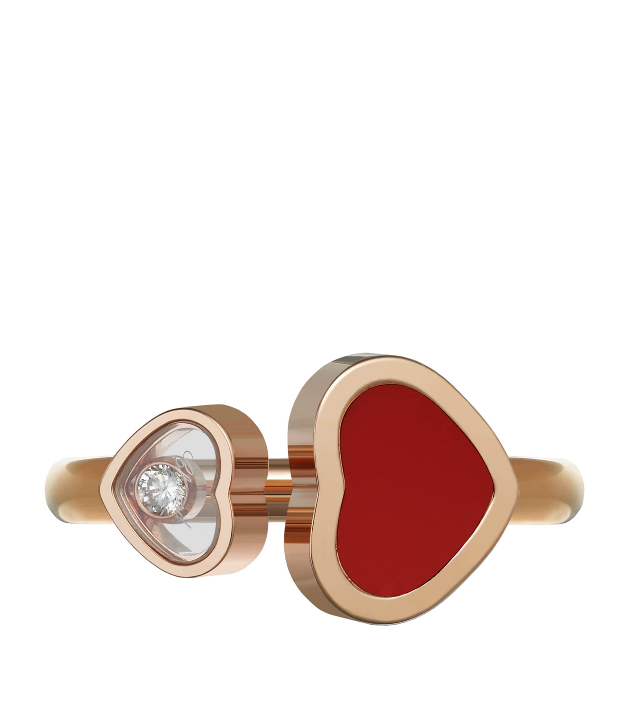 Rose Gold and Diamond Happy Hearts Ring Image 3
