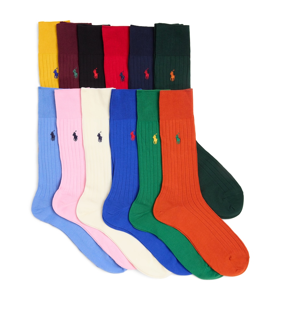 Cotton-Blend Polo Pony Socks Gift Set (Pack of 12) ASSORTED Image 1