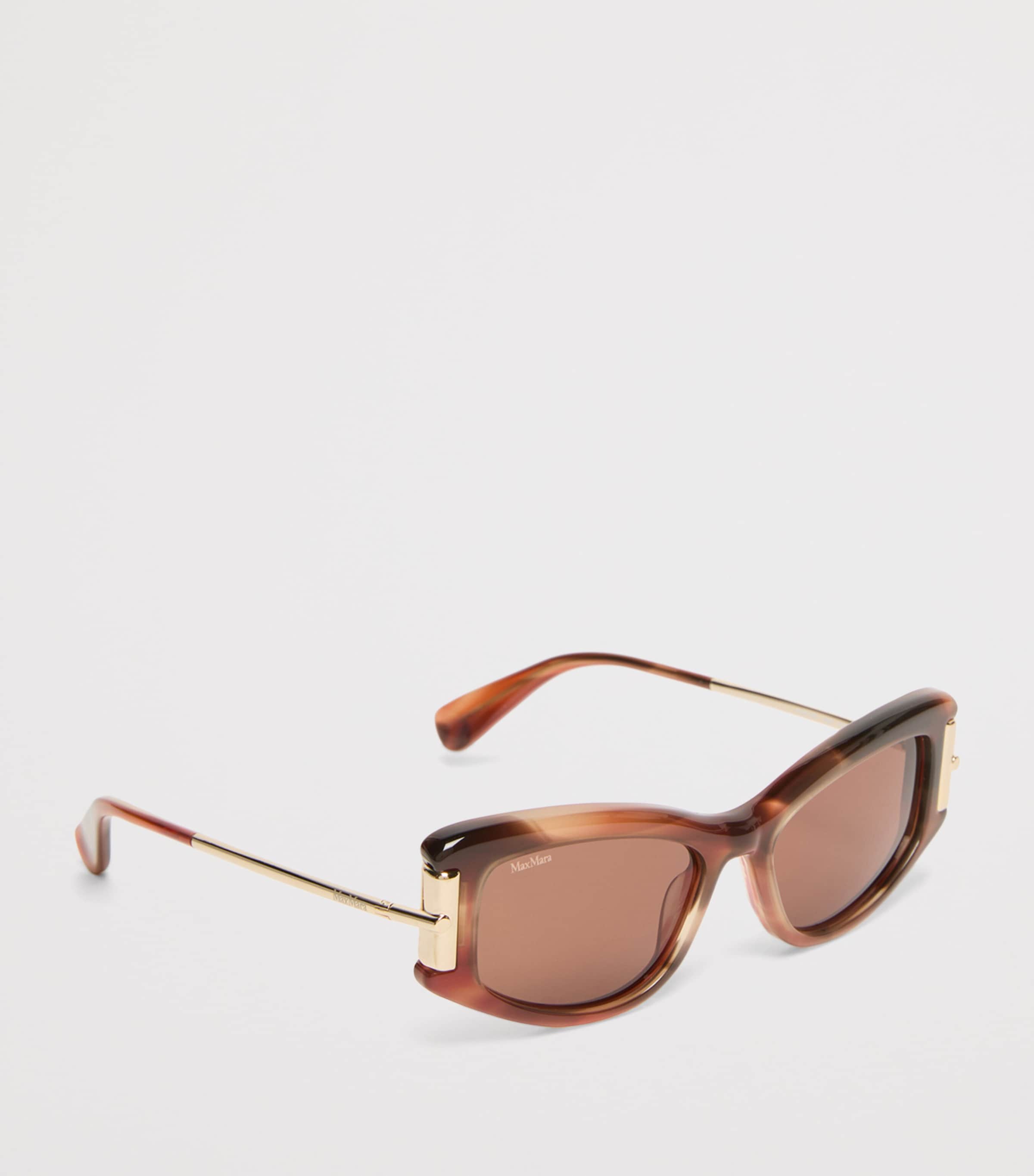 Max Mara Acetate Cat-Eye Sunglasses Rust Image 3