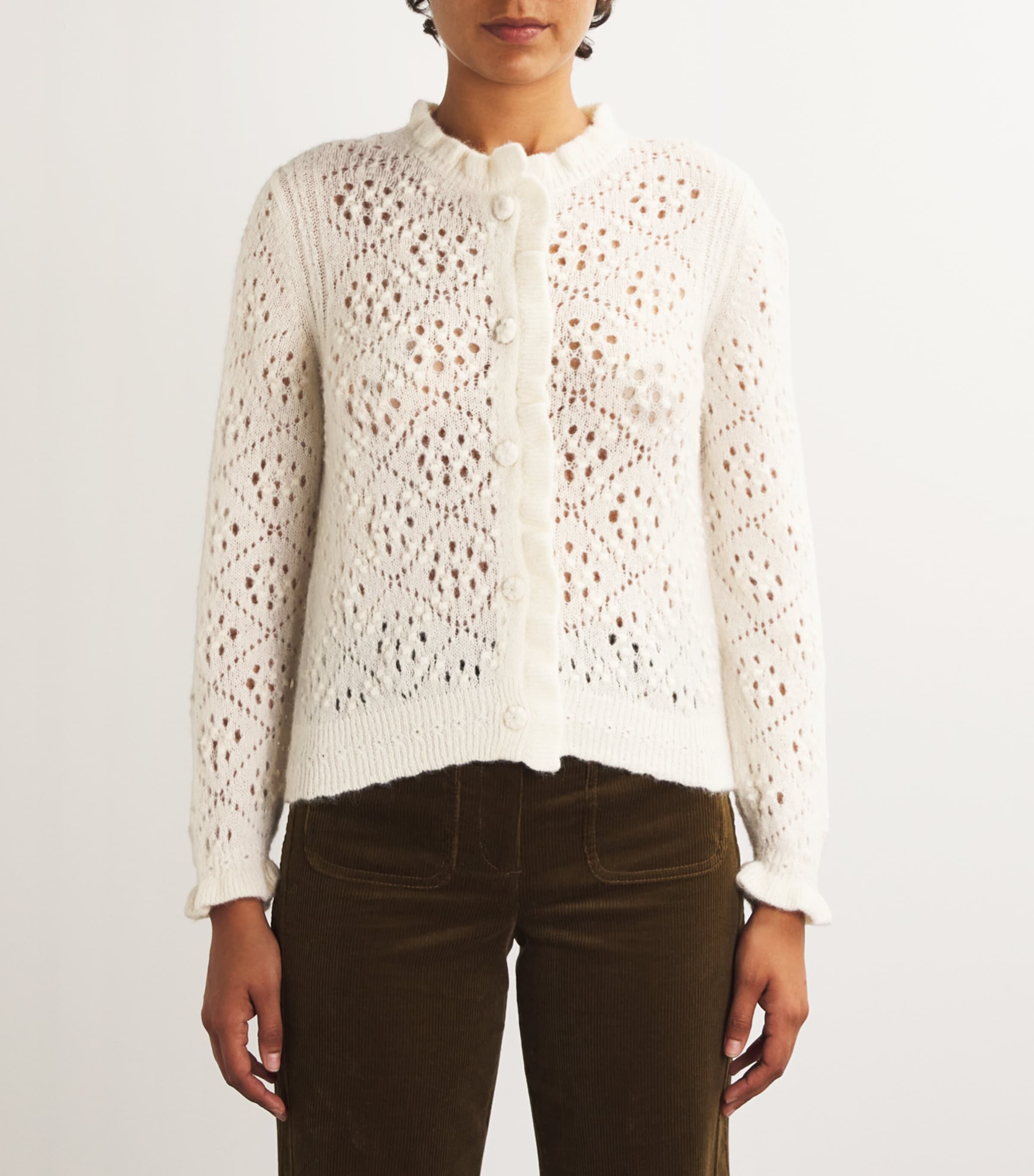 DÔEN Ivory Alpaca-Blend Claudie Cardigan | Harrods US