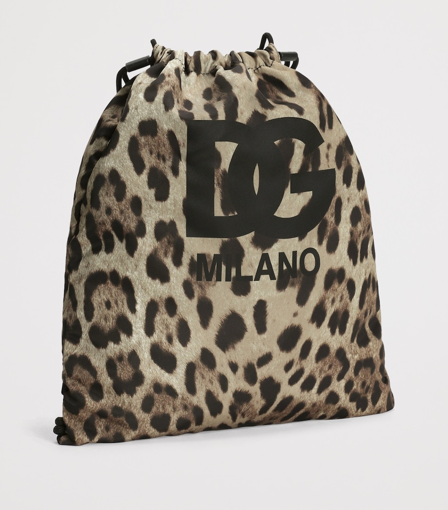 Dolce&Gabbana Kids Leopard Print Drawstring Backpack M Image 2