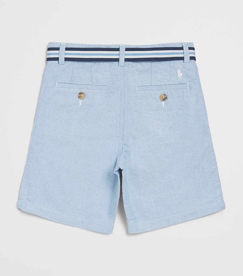 Ralph Lauren Kids Cotton Bedford Shorts (8-16 Years) Blue Image 2