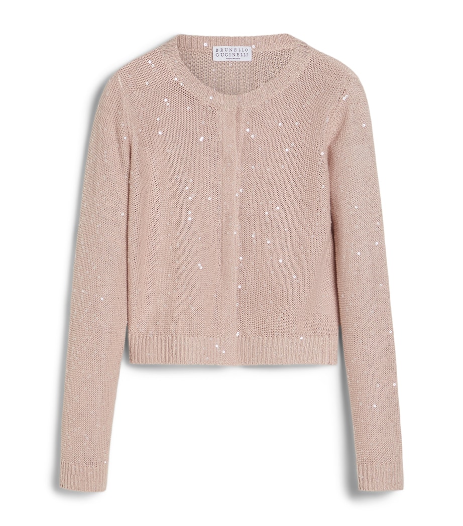 Brunello Cucinelli Kids Linen-Silk Cardigan (4-6 Years) Image 1