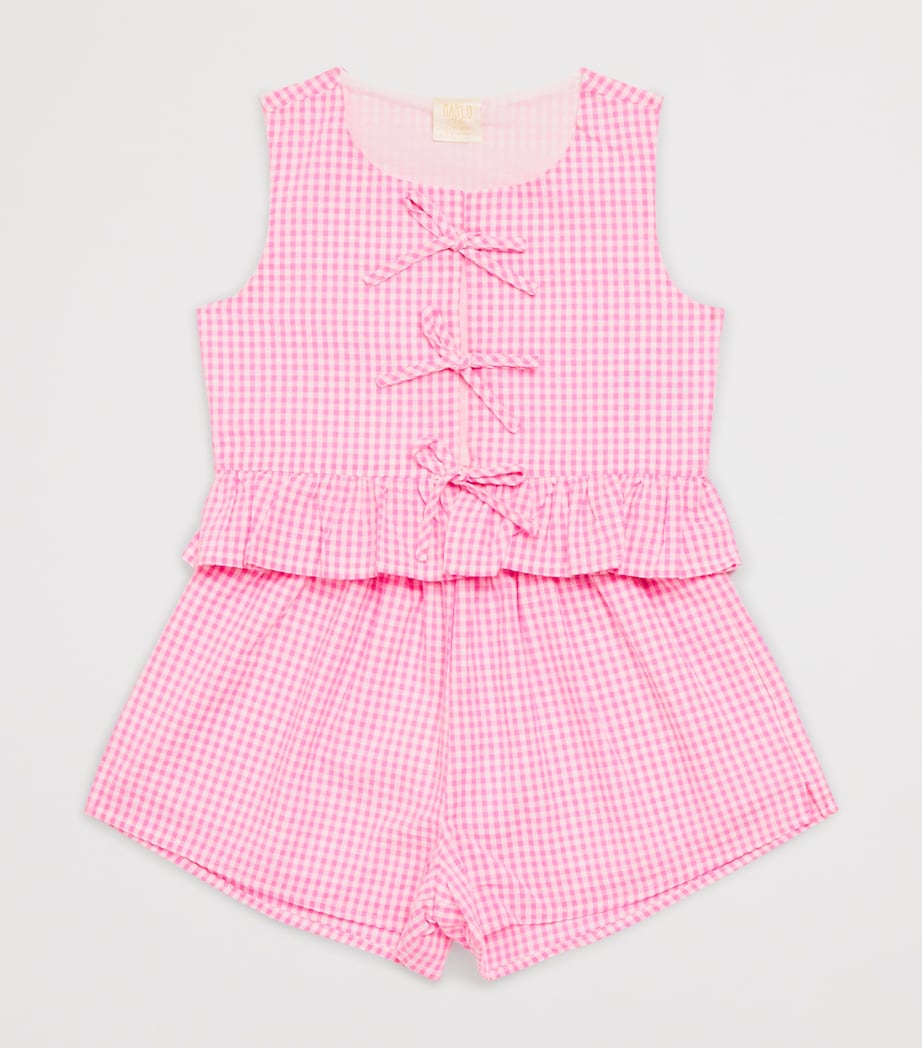 Cotton Gingham Elara Top (3-16 Years) PINK GINGHAM Image 3