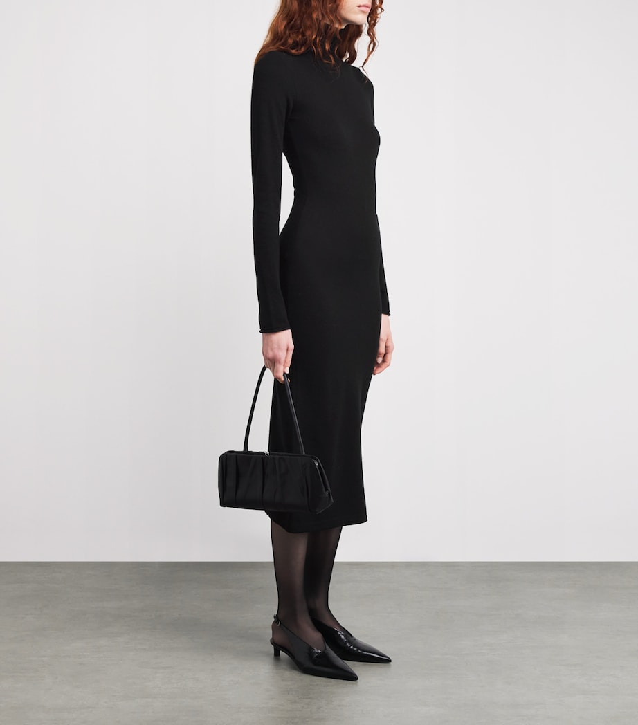 Kid Wool High-Neck Midi Dress 10000 BLACK Image 2