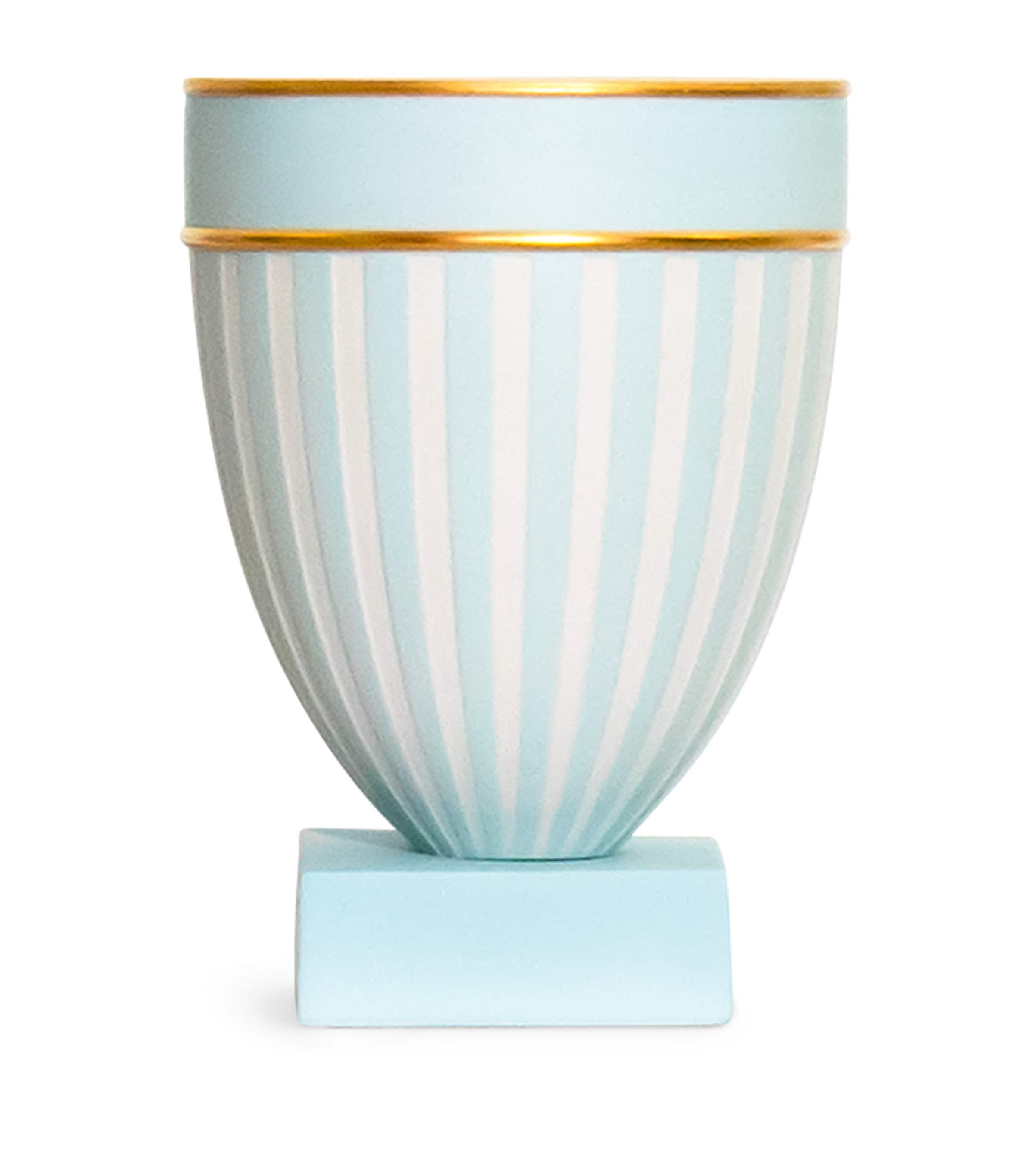 Shop Wedgwood Phoenix Fluted Vase In Turquoise