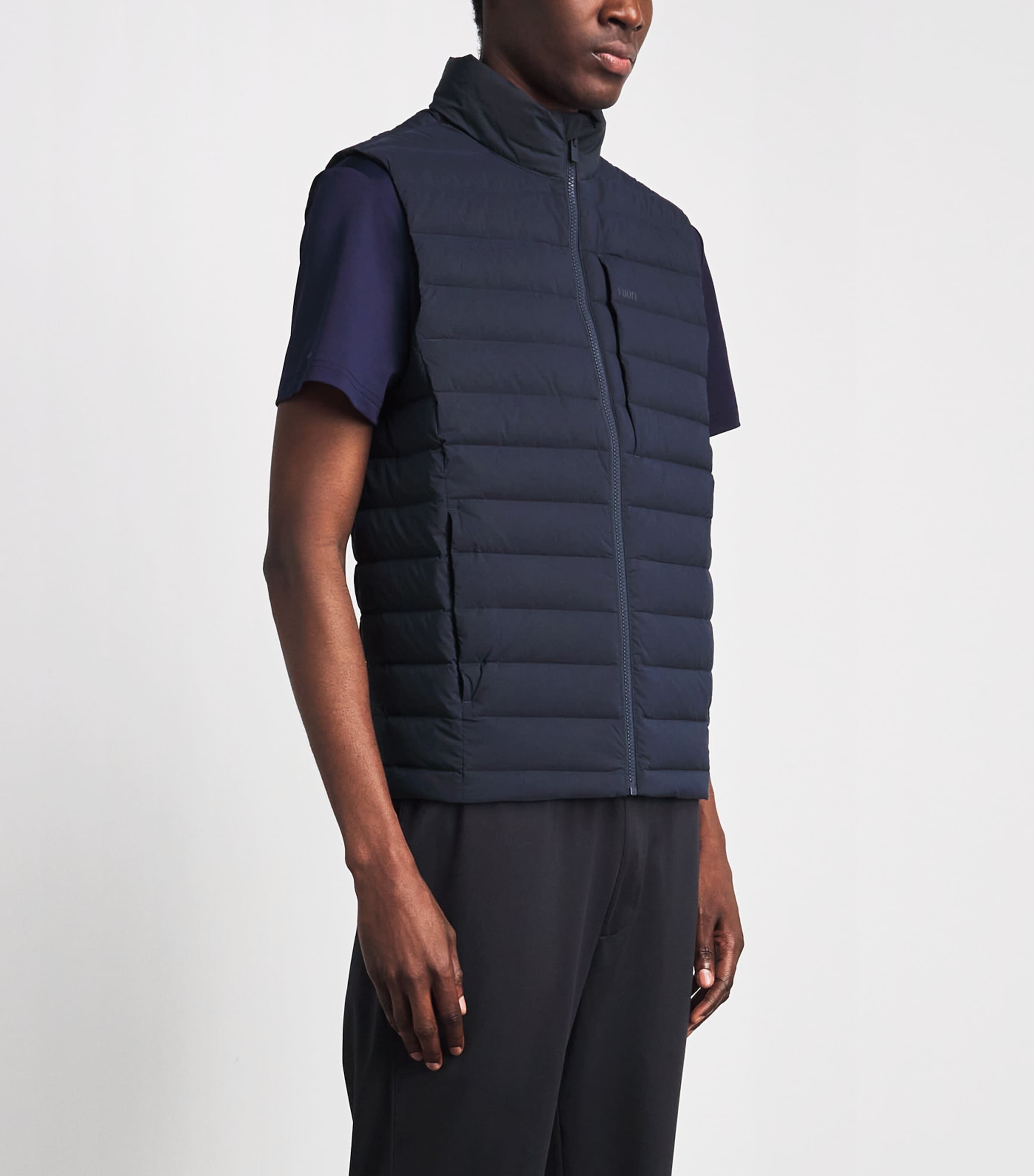VUORI Mens Down Steadfast Gilet Ink Ink Image 4