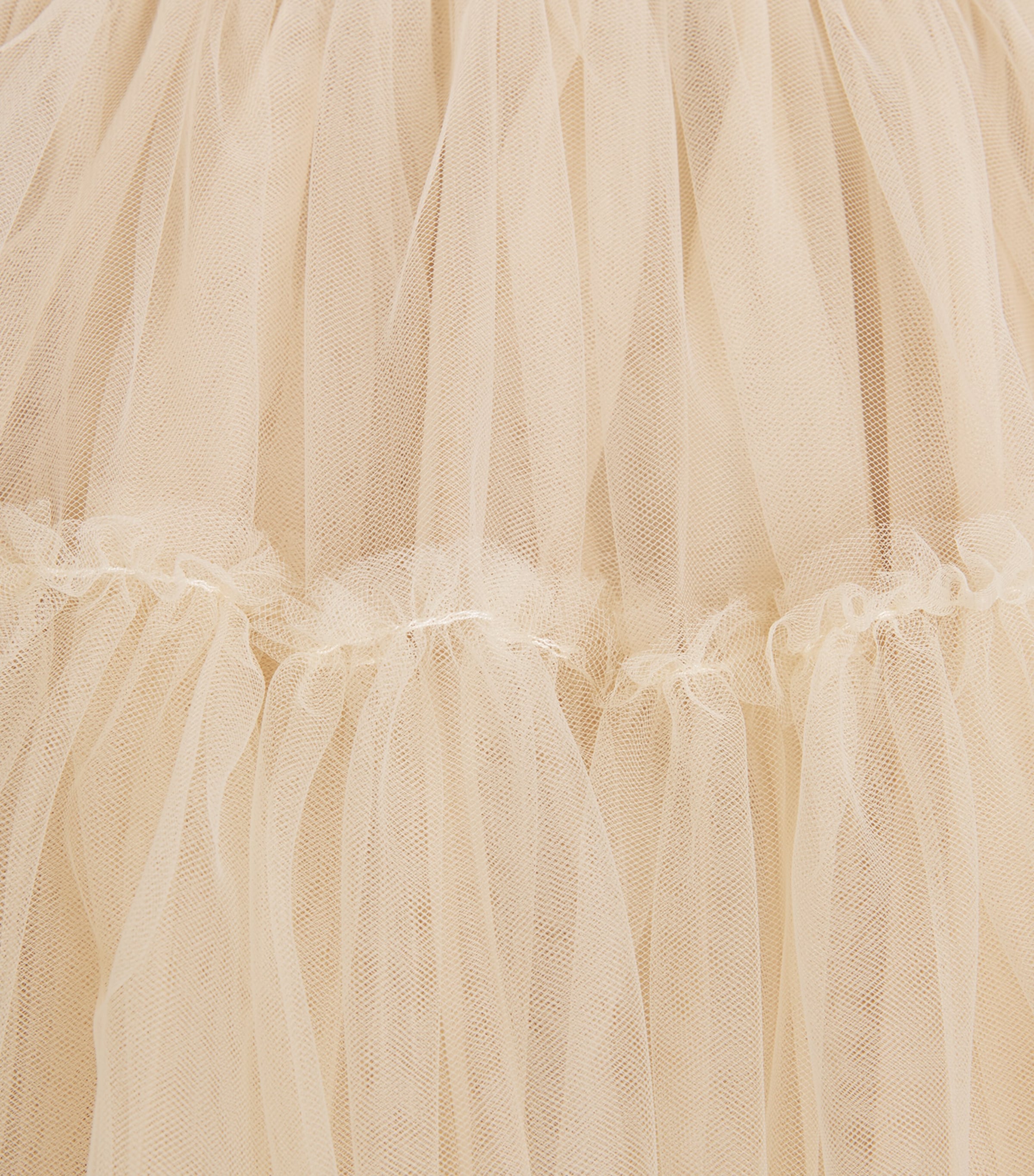 Monnalisa Tulle Logo Skirt (2-10 Years) Beige Image 3