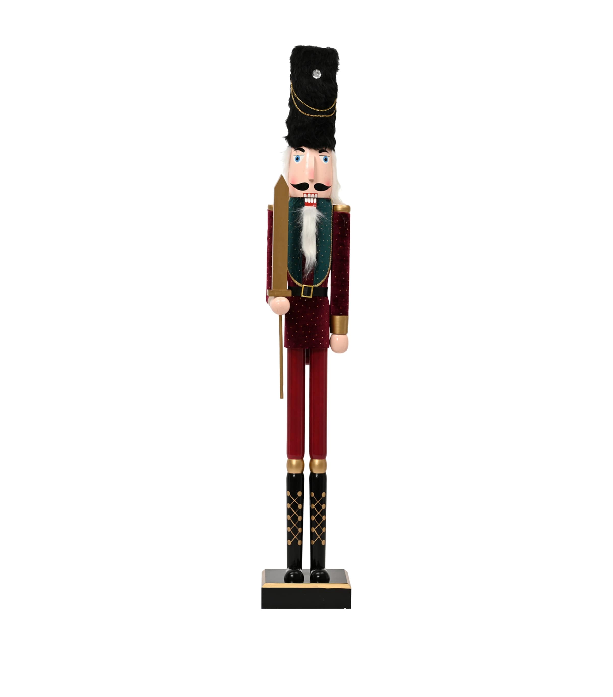 Harrods Slimline Nutcracker Ornament Burgundy/colour(s) Image 1