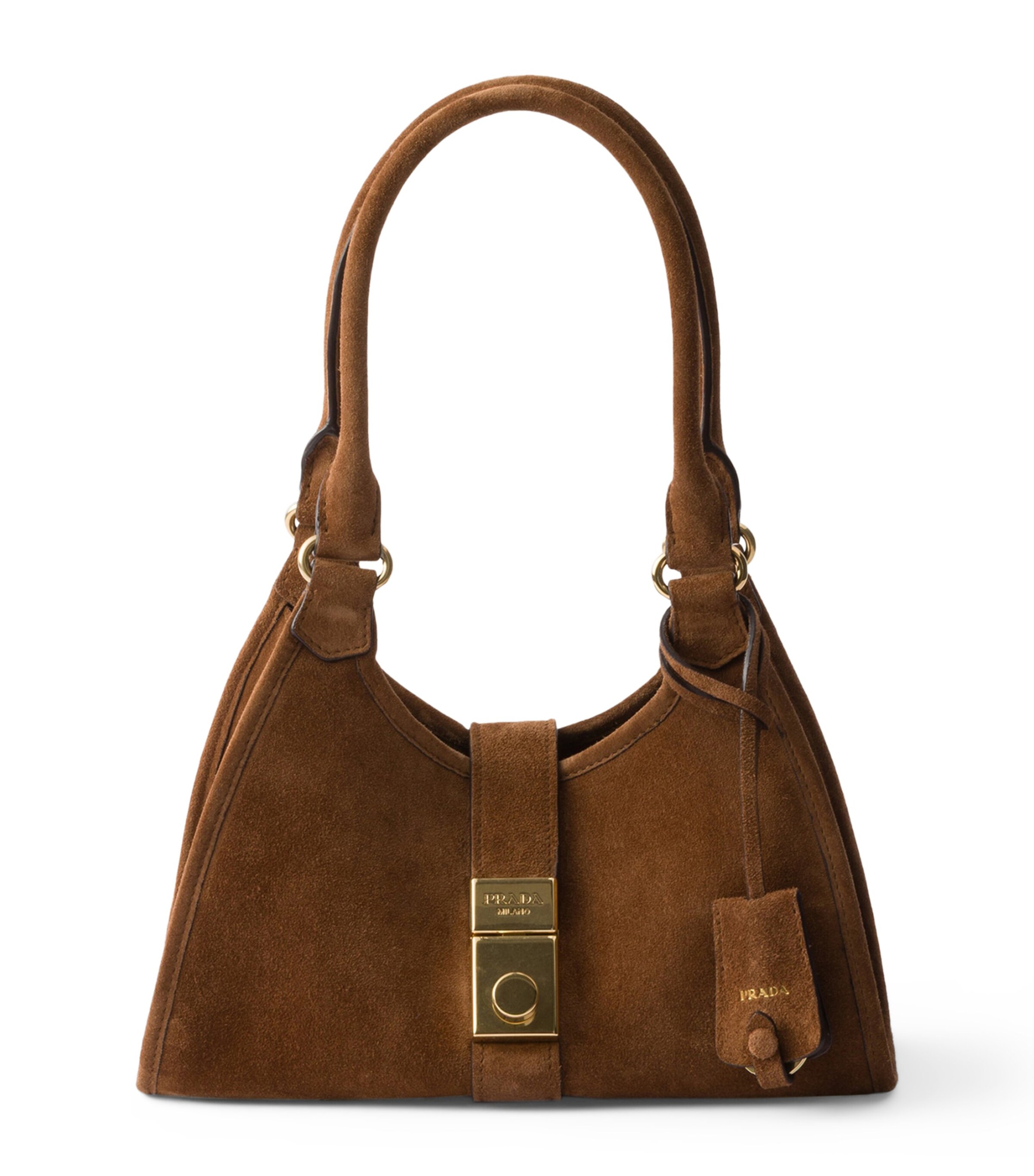 Prada Medium Suede Tote Bag Image 1