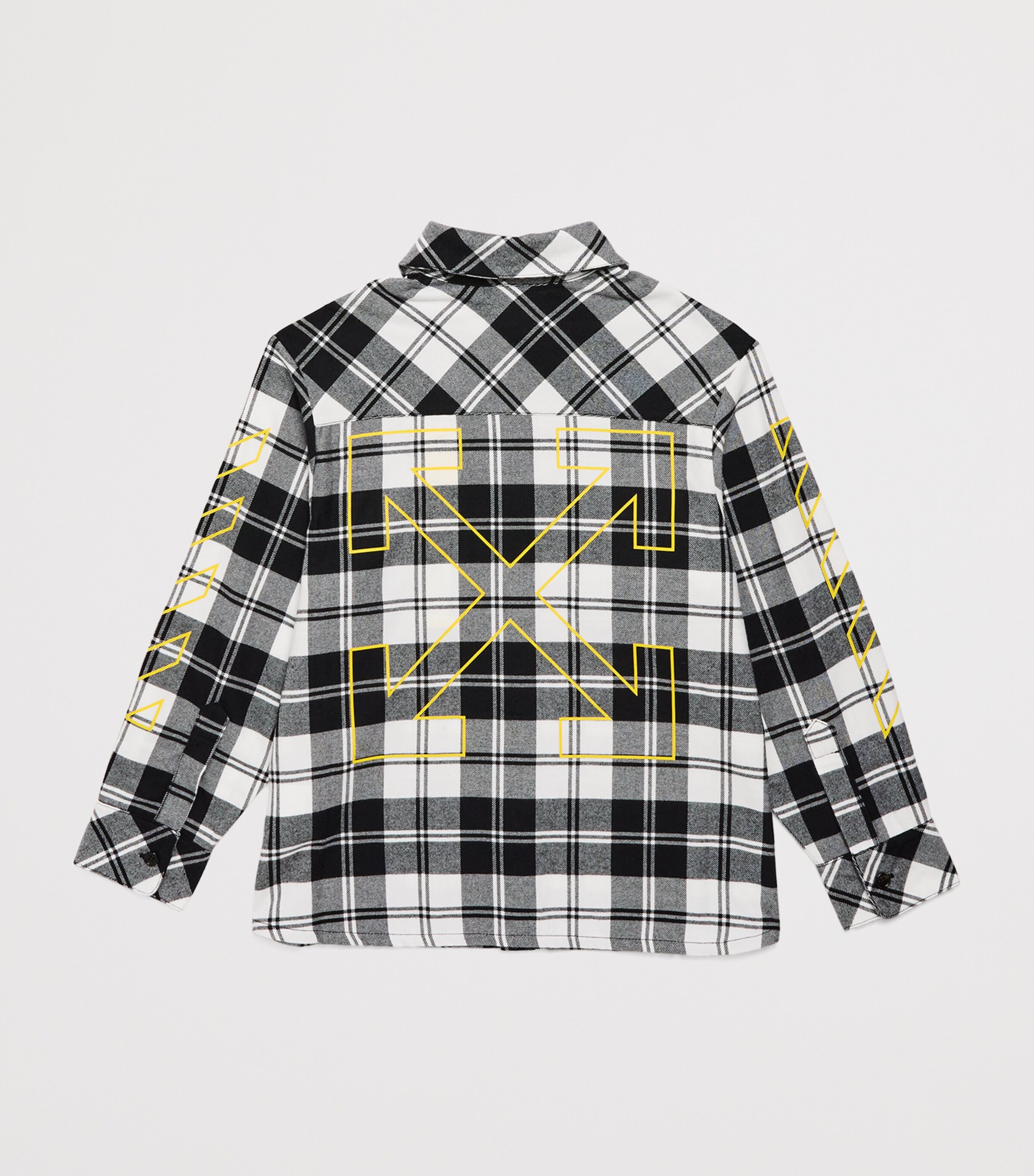 Off-White Kids Cotton Flannel Shirt (4-12 Years) Yellow Image 2