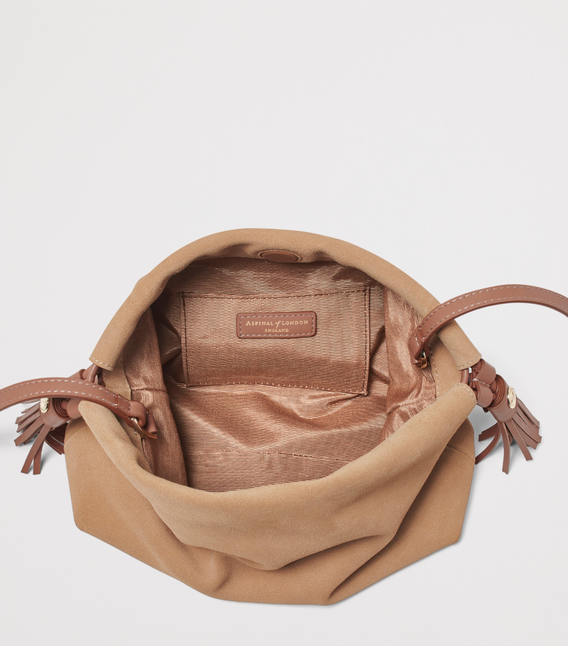 Aspinal Of London Large Leather Soho East West Cross-Body Pouch Naturaltan Image 4