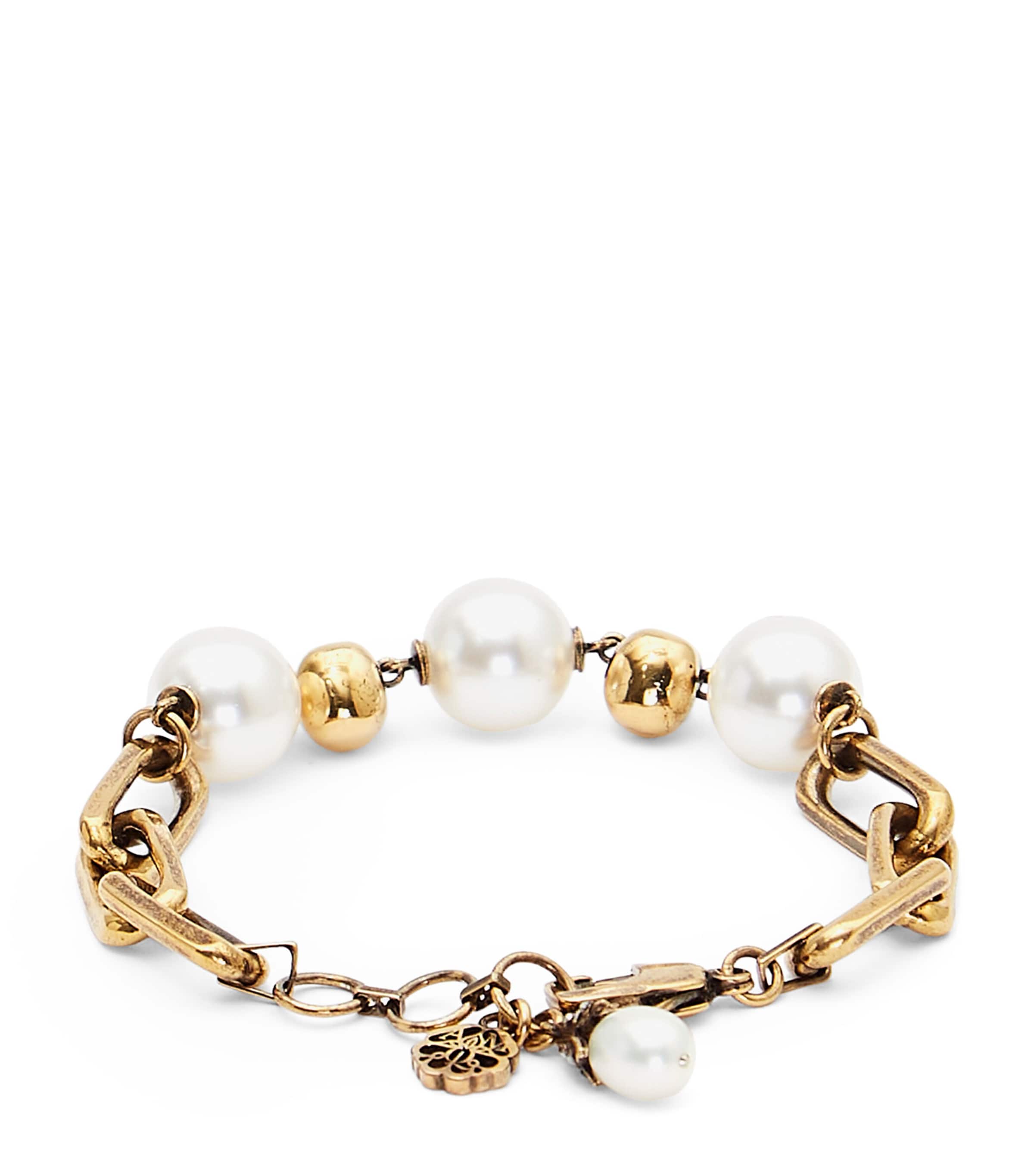 McQueen Faux Pearl and Skull Bracelet Image 2