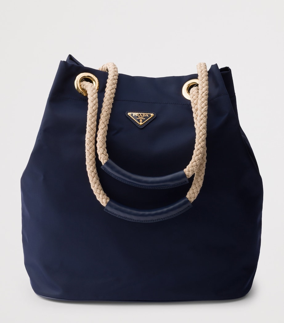 Prada Large Re-Nylon Mariner Bucket Bag Blue Image 1