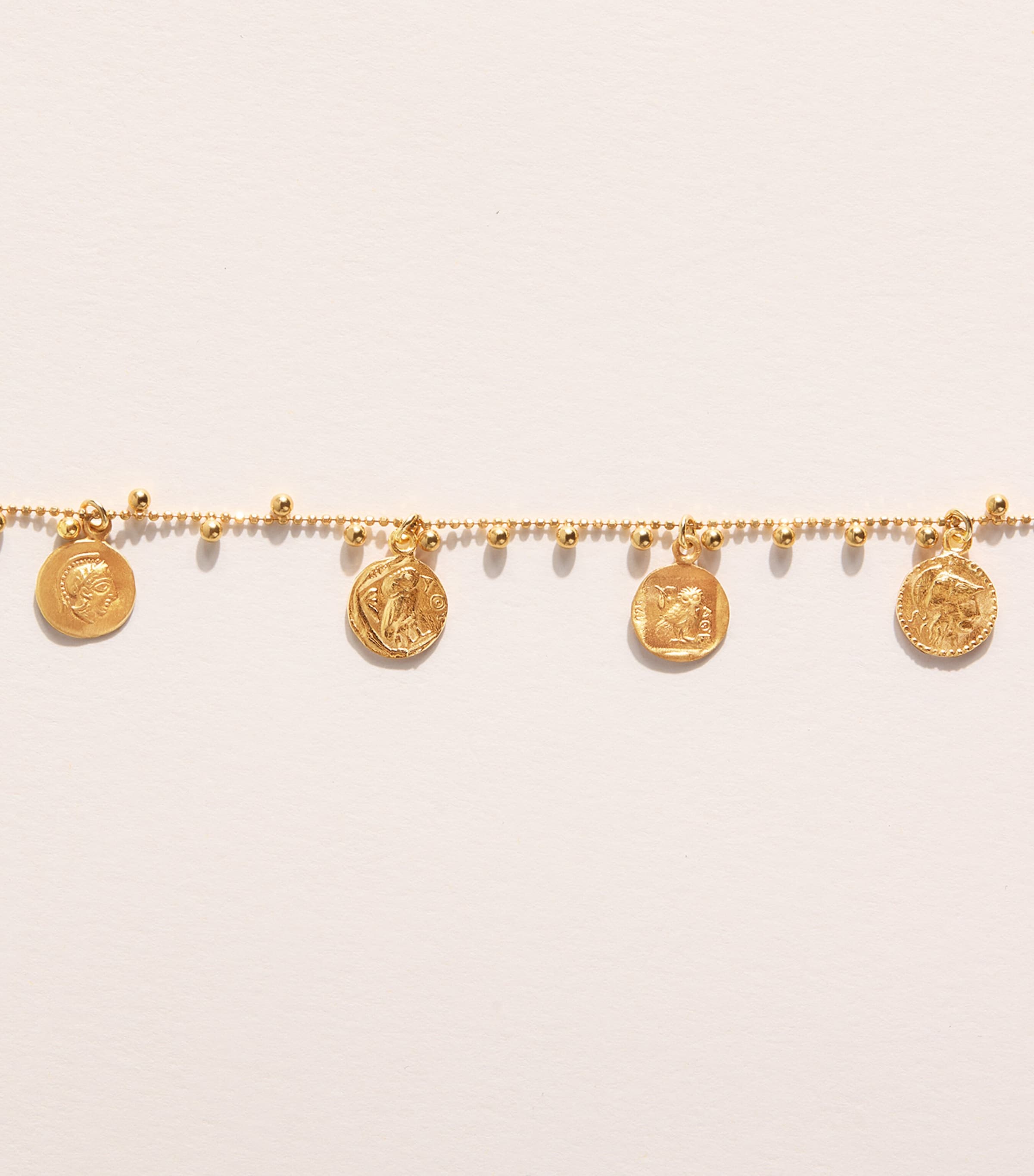 Hermina Athens Gold-Plated Athinules Charm Necklace Gold Image 3