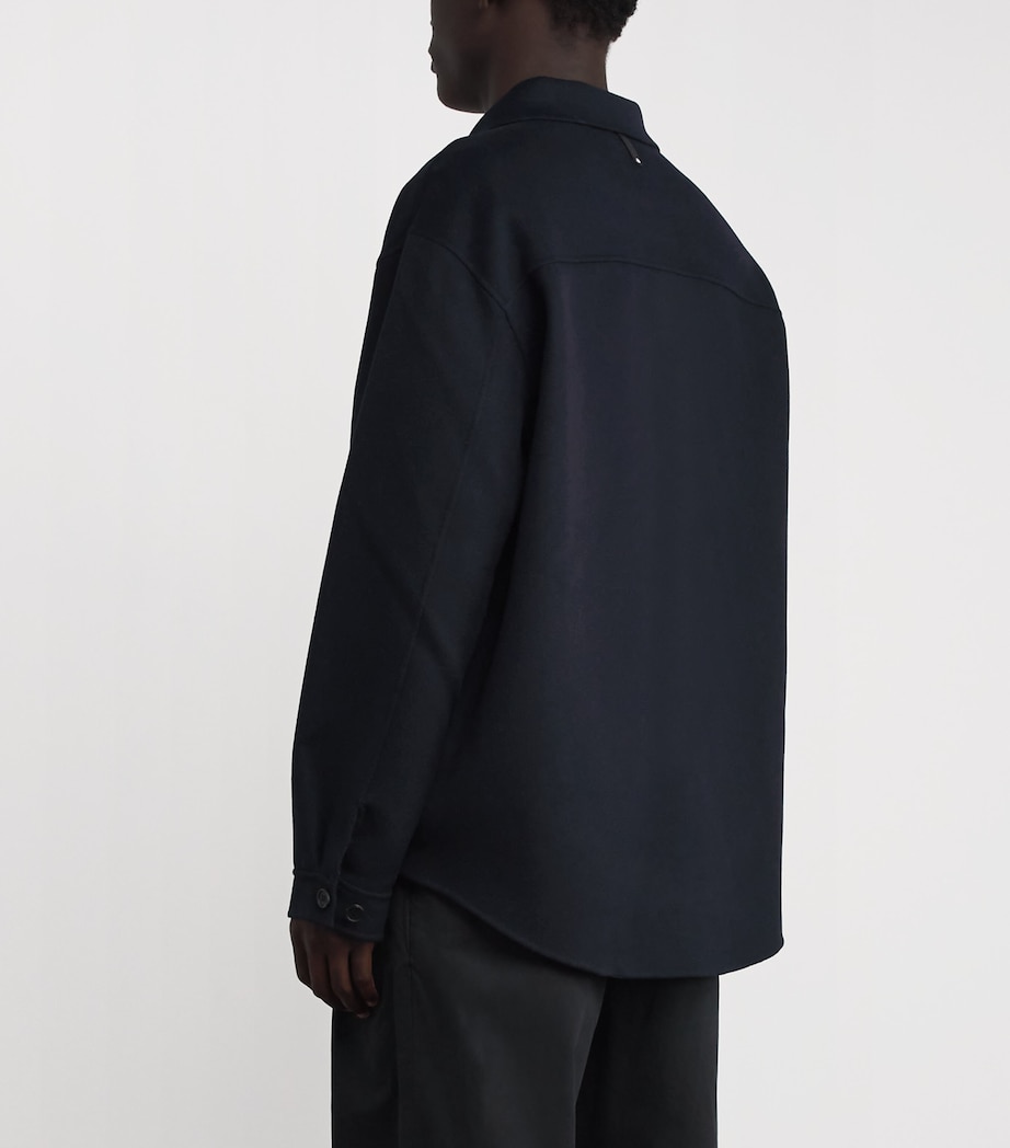 Wool Emmanuel Overshirt NAVY A Image 4