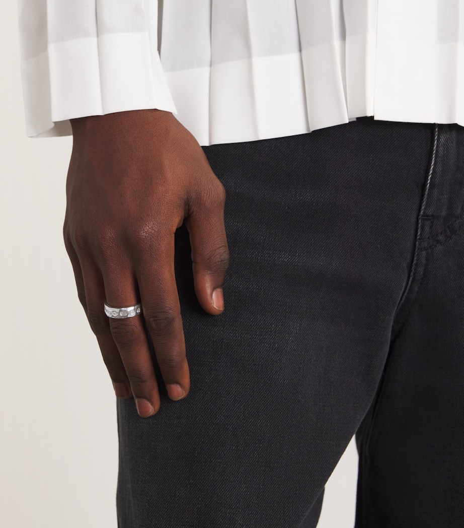 THE OUZE Sterling Silver Hallmark Ring Silver Image 2