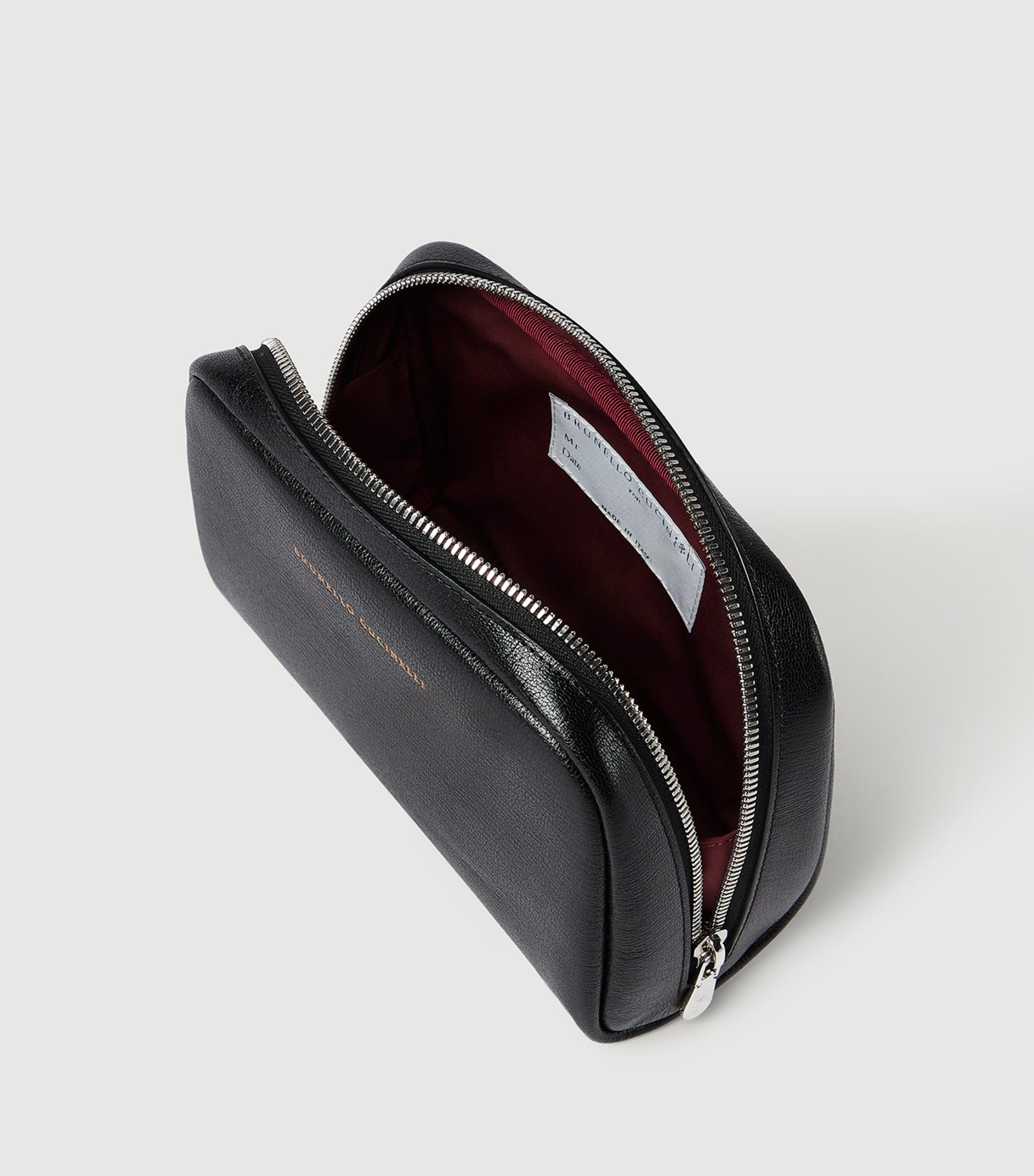 Brunello Cucinelli Leather Logo Beauty Case Image 4