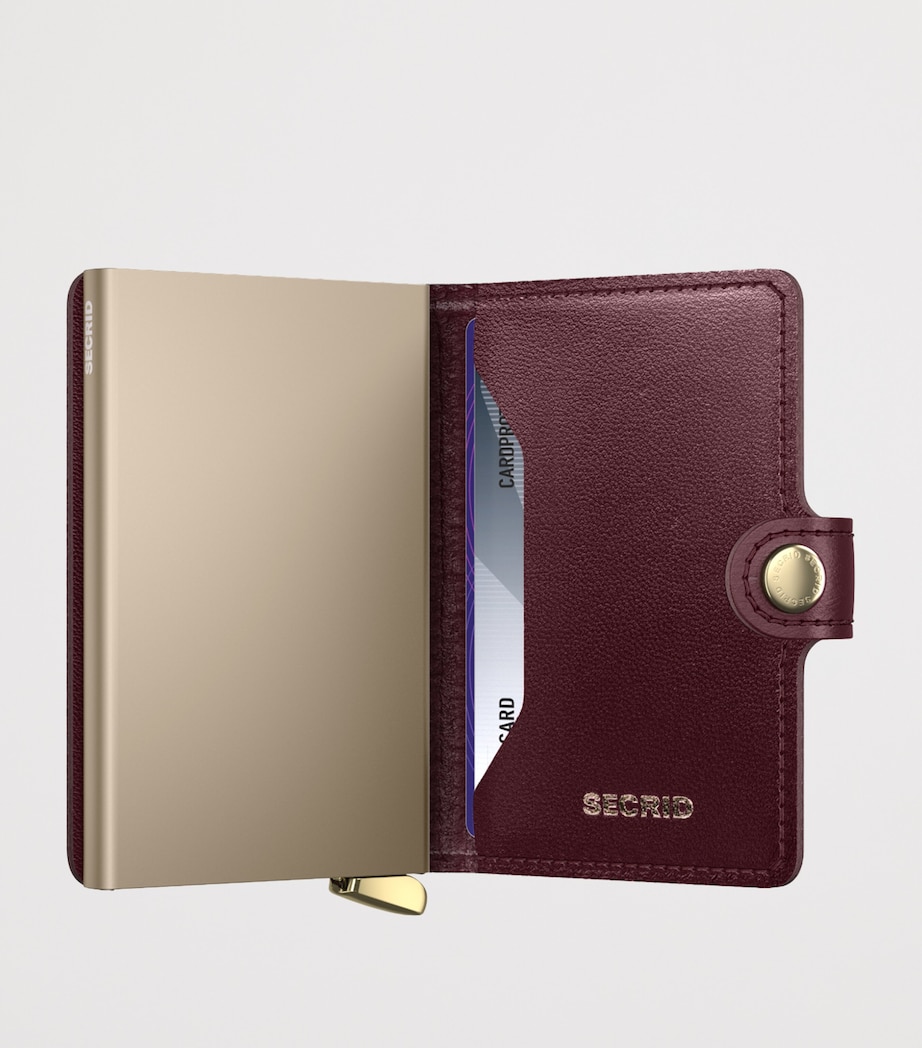 Leather Diamond-Embossed Miniwallet BORDEAUX Image 2