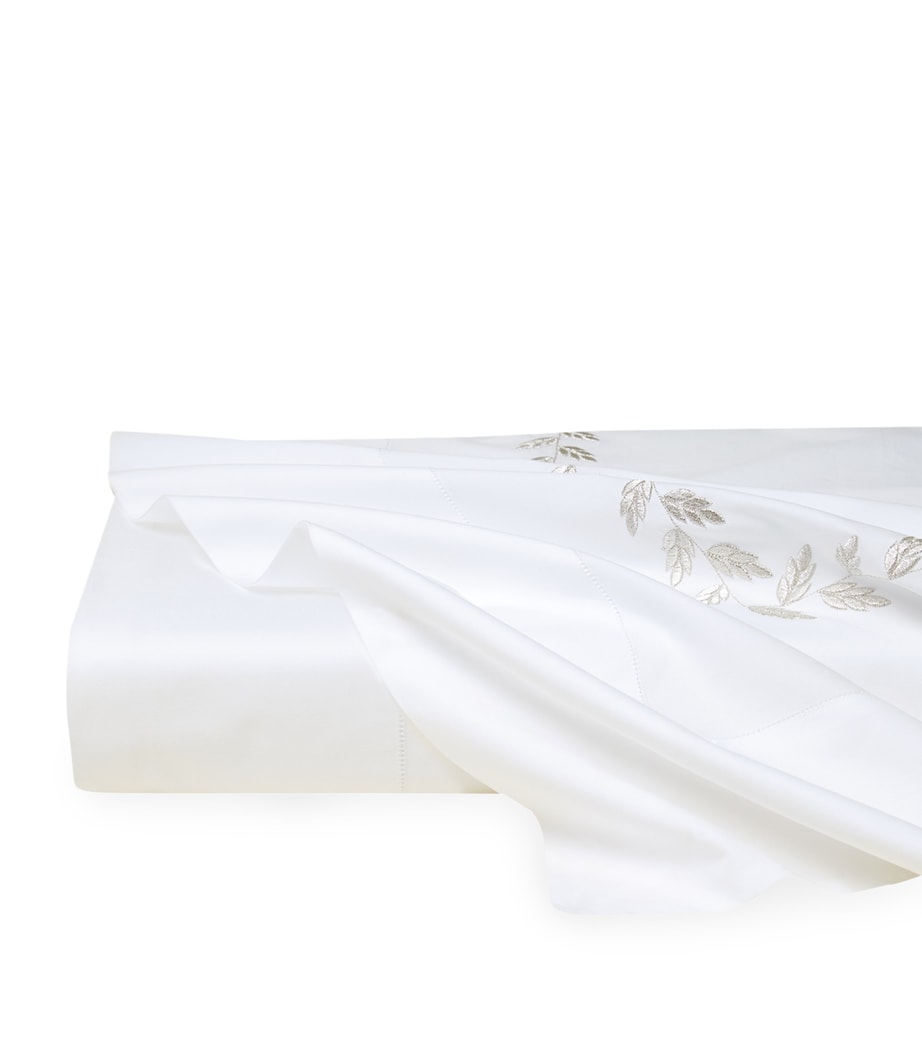 Federico King Flat Sheet (275cm x 275cm) WHT/ANTIQUE SVR Image 2