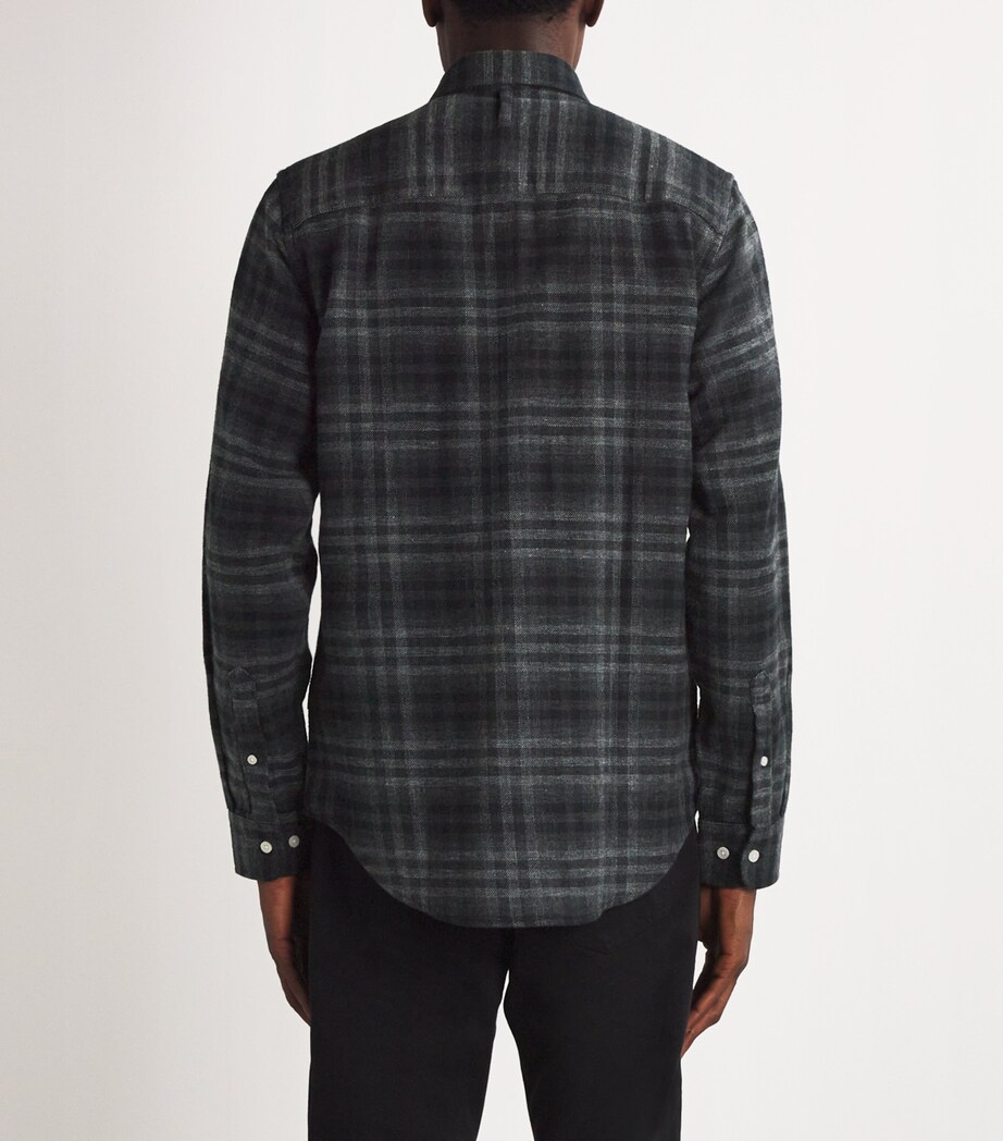 NN07 Mens Cotton Check Arne Shirt Dark Grey Check Image 4