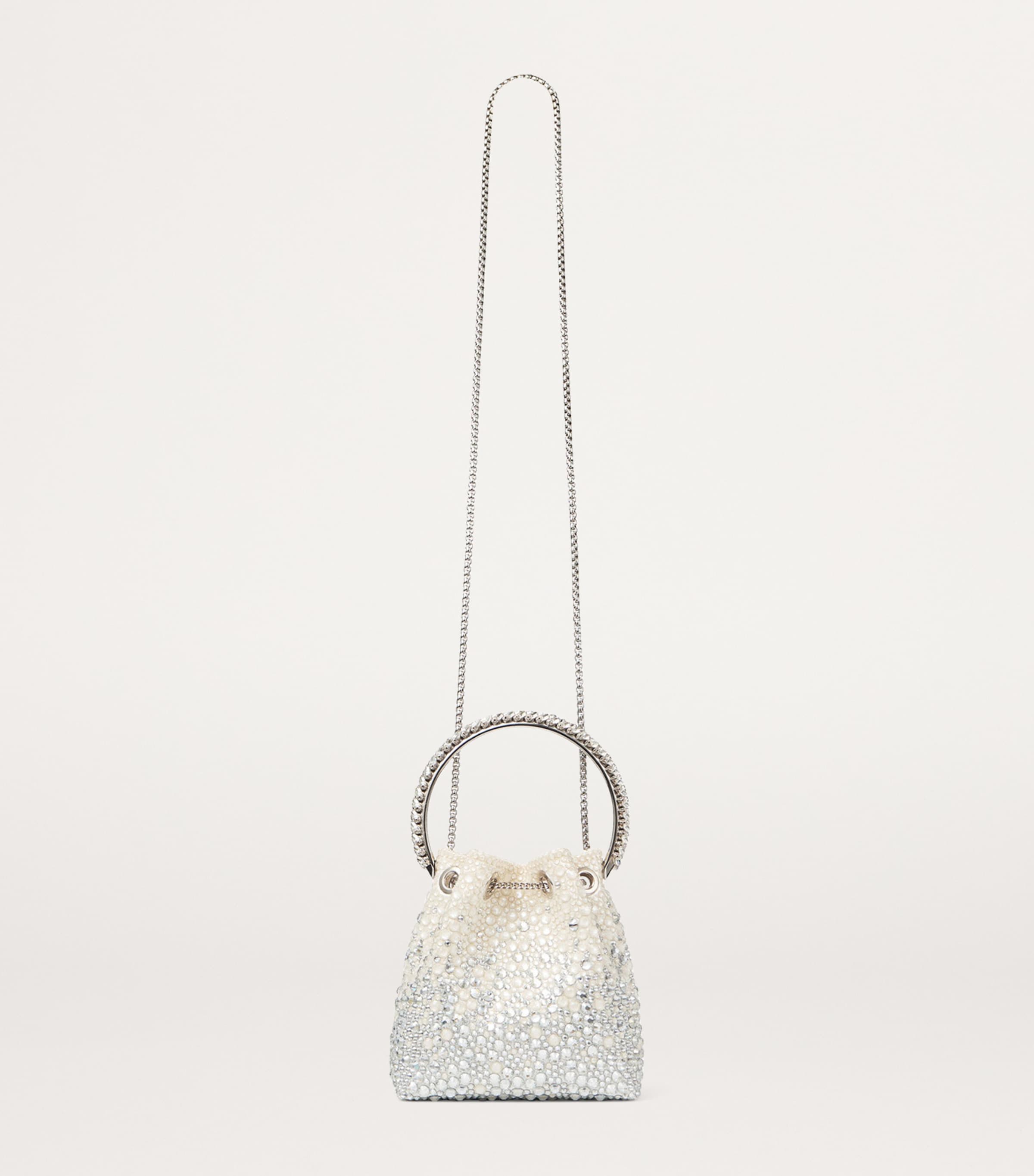 Bon Bon Embellished Top-Handle Bag IVORY/CRYSTAL Image 3