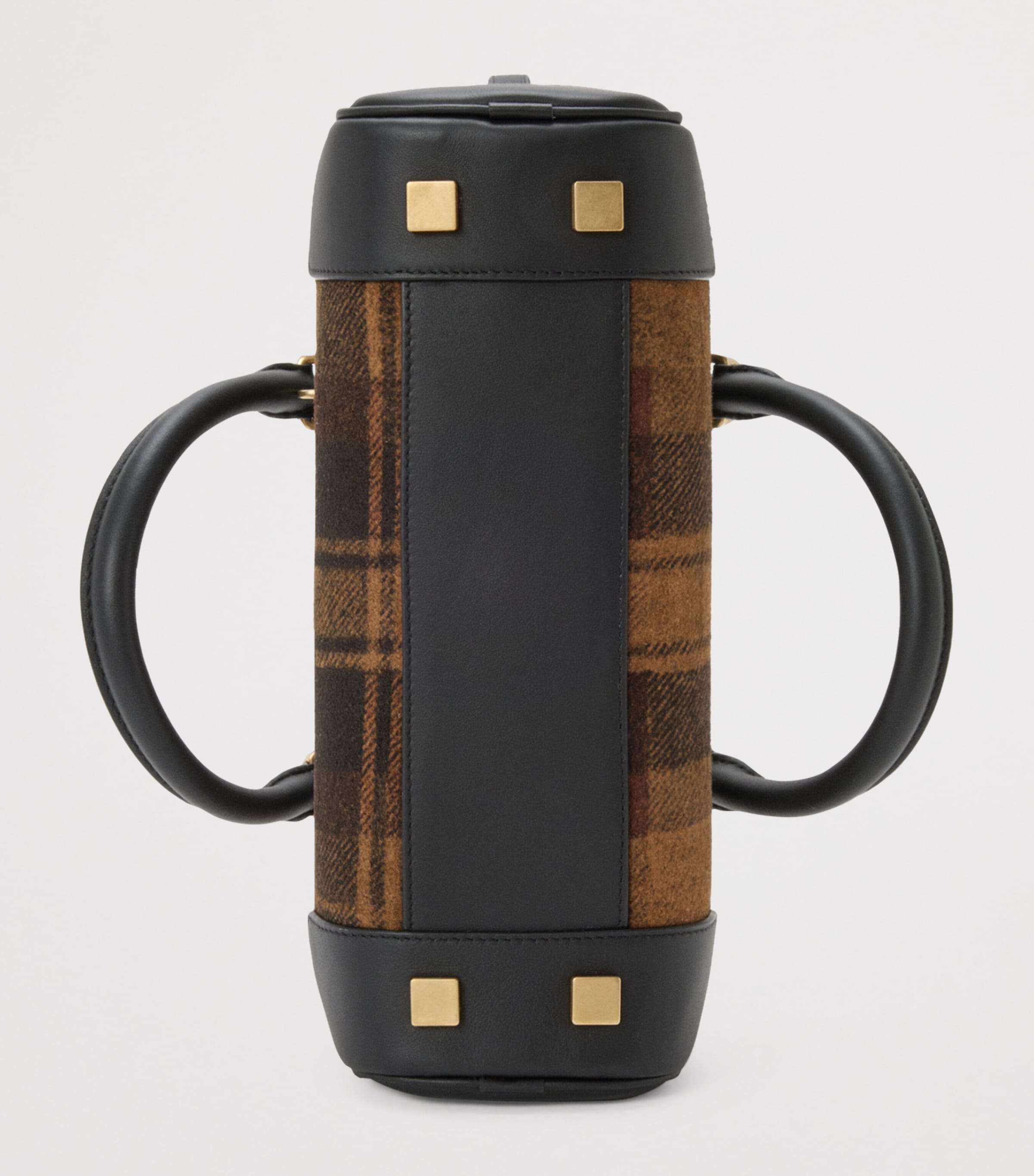 Leather Amazona 23 Top-Handle Bag TAN BLACK Image 6