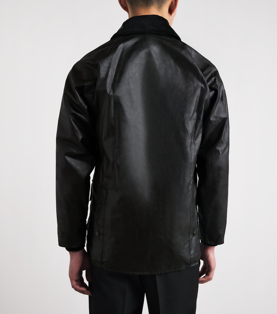 Waxed Bedale Jacket BLACK Image 5
