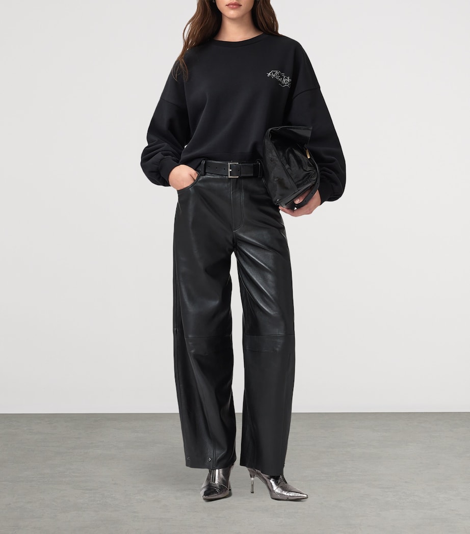 Reel Print Lila Sweatshirt WASHED BLACK Image 3