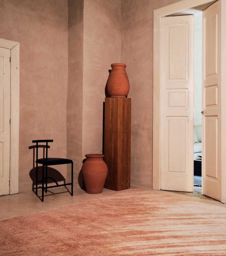 x David Rockwell Wool-Bamboo Silk Splash Salmon Rug (2.74m x 1.83m) PINK Image 5