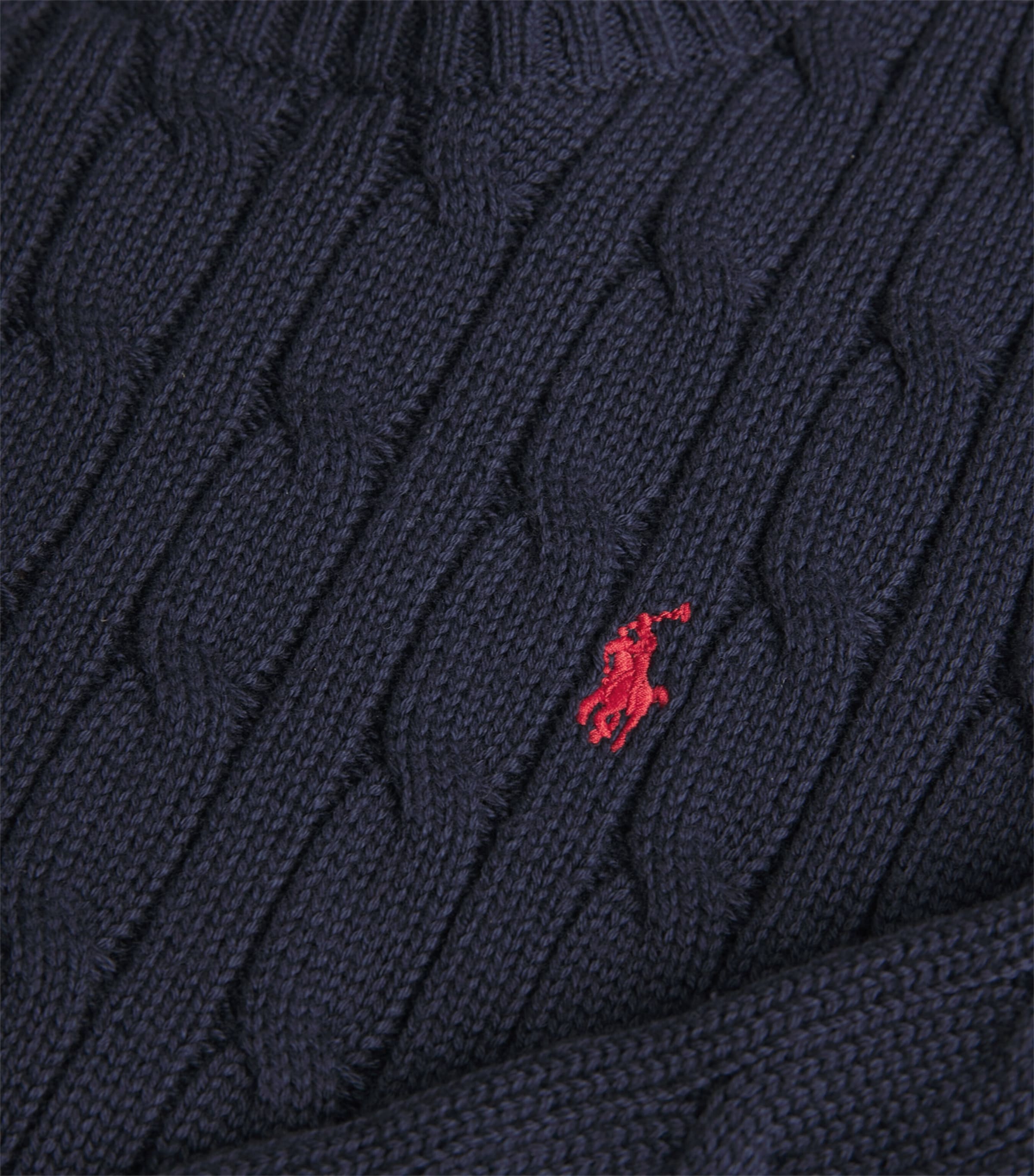 Cotton Cable-Knit Polo Pony Sweater (2-7 Years) RL NAVY/C3807 Image 3