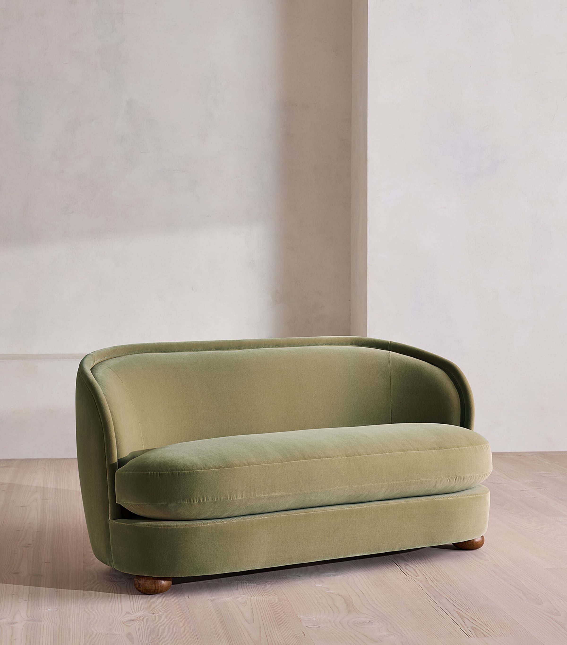 Soho Home Velvet Blair 2-Seater Sofa Green Image 2