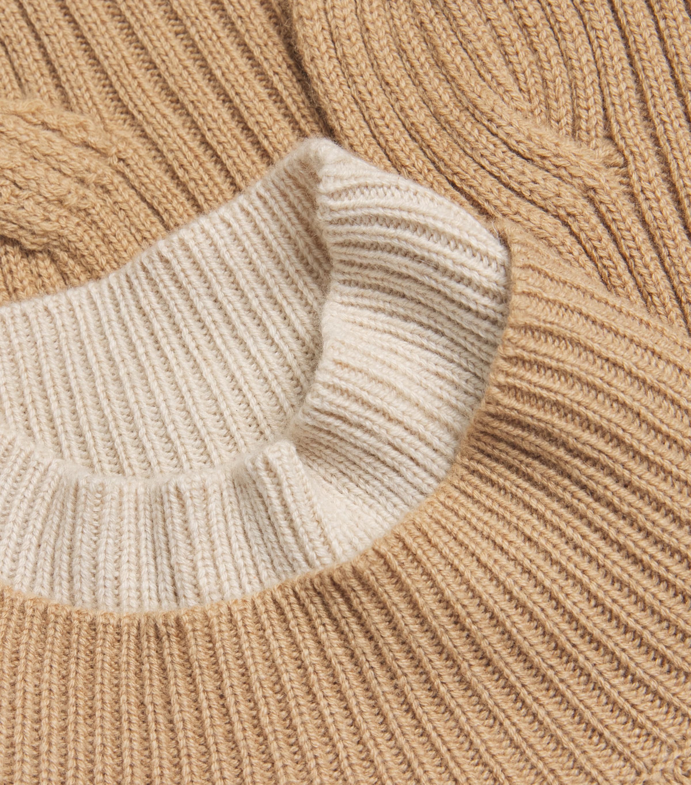 Wool-Cashmere Rib-Knit Sweater CAMEL Image 5