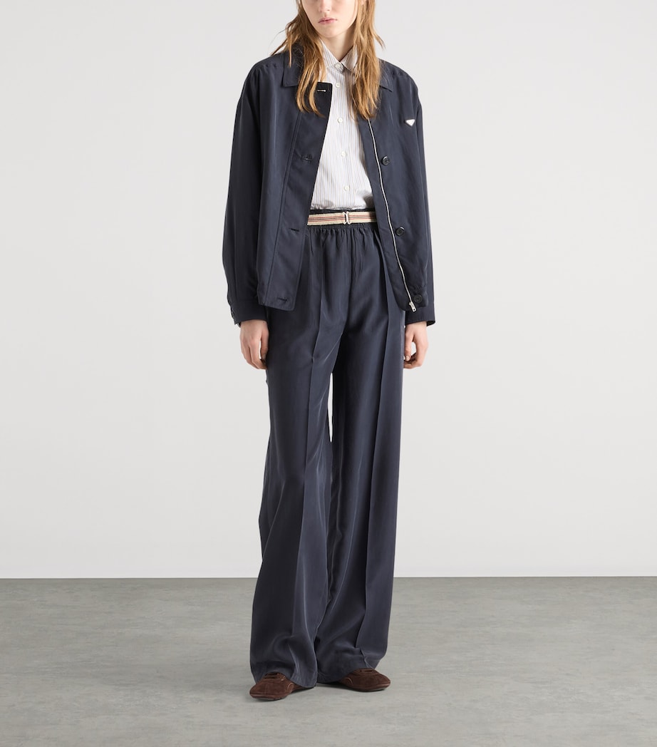 Prada Womens Silk Bomber Jacket Image 2