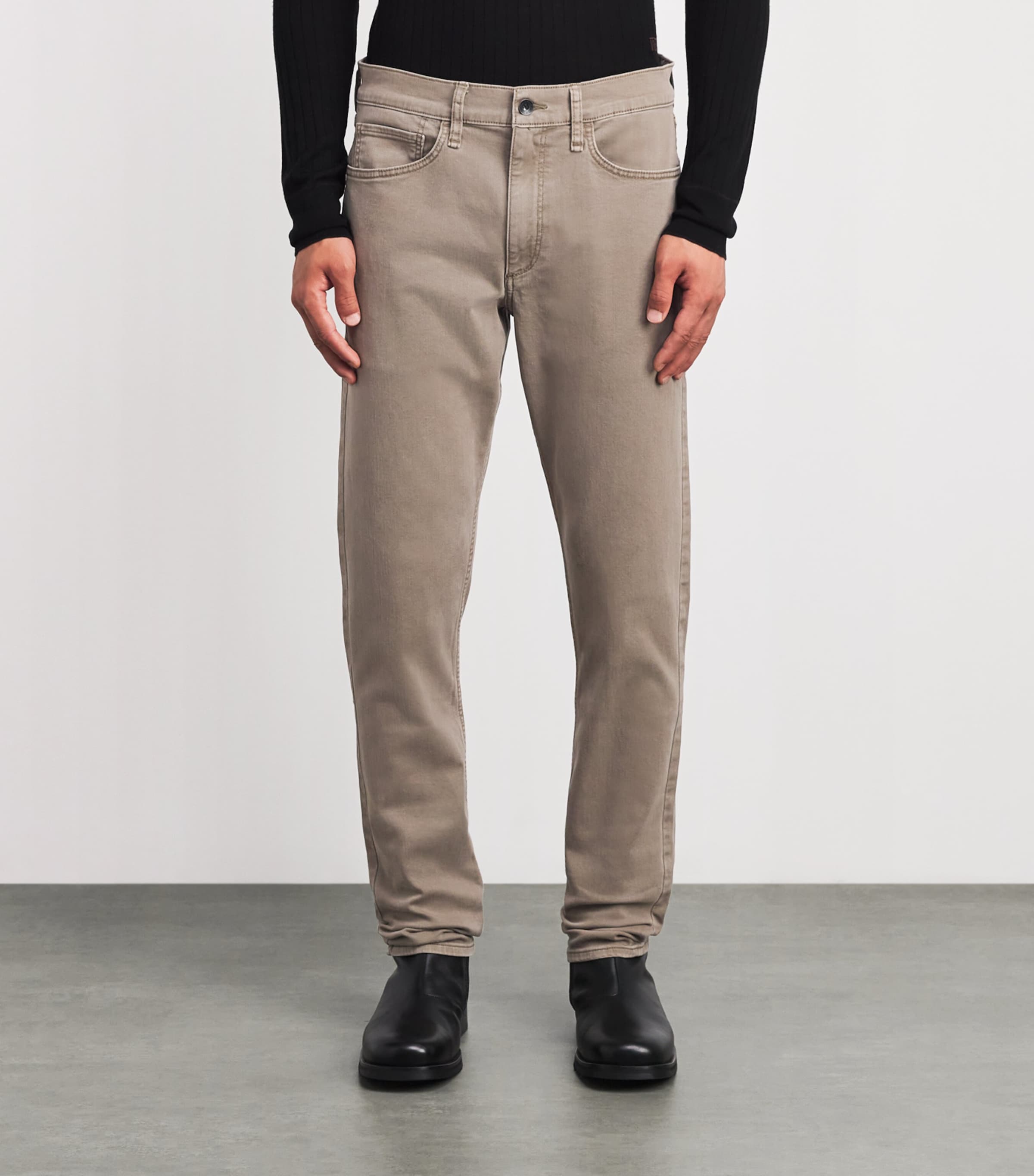 Rag & Bone Mens Fit 2 Slim Jeans Dark Taupe Image 4