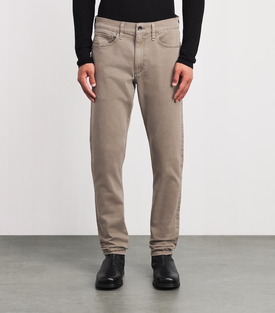 Rag & Bone Mens Fit 2 Slim Jeans Dark Taupe Image 4