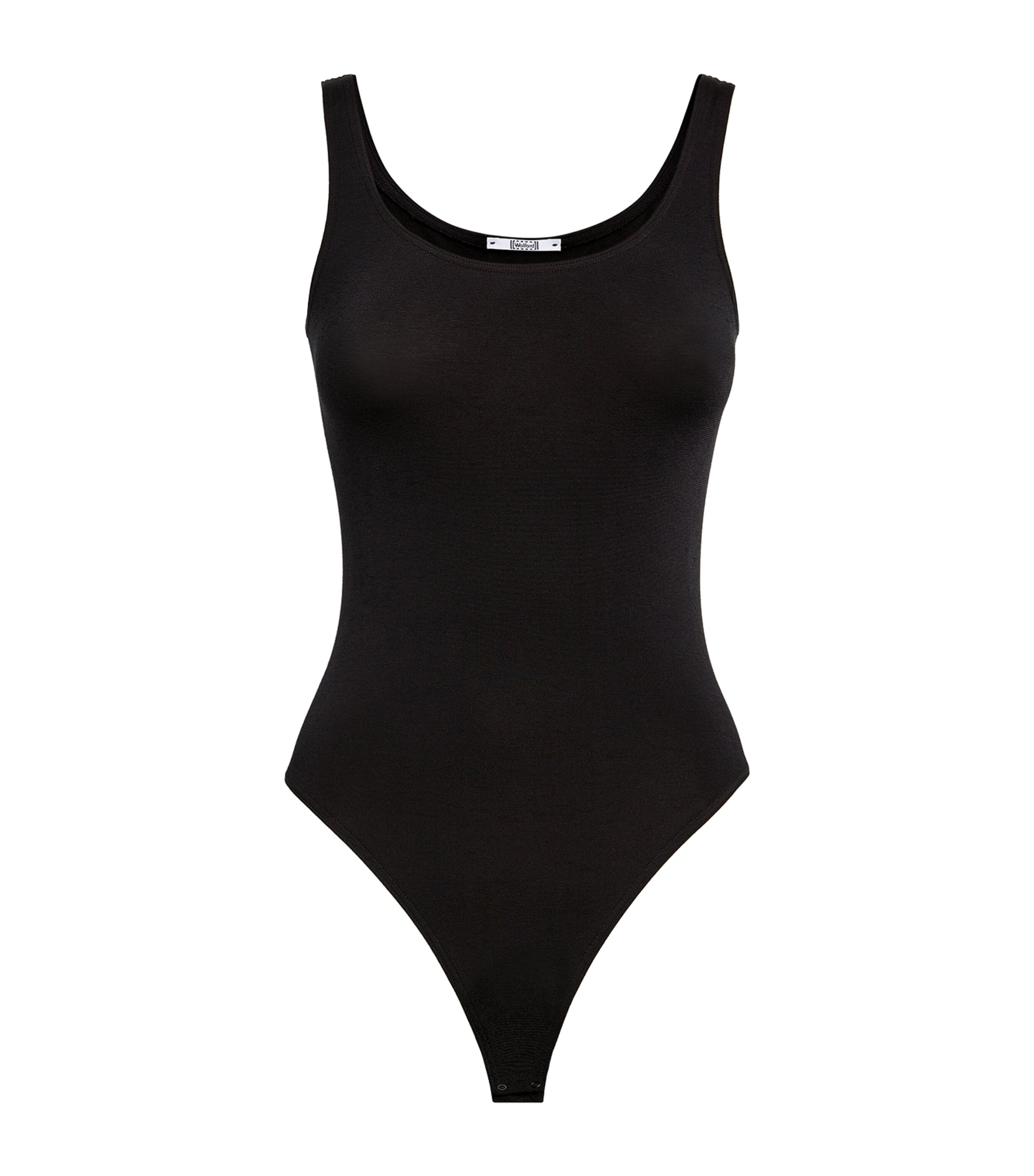 Wolford Scoop Neck Sleeveless Stretch Fit Bodysuit In Black