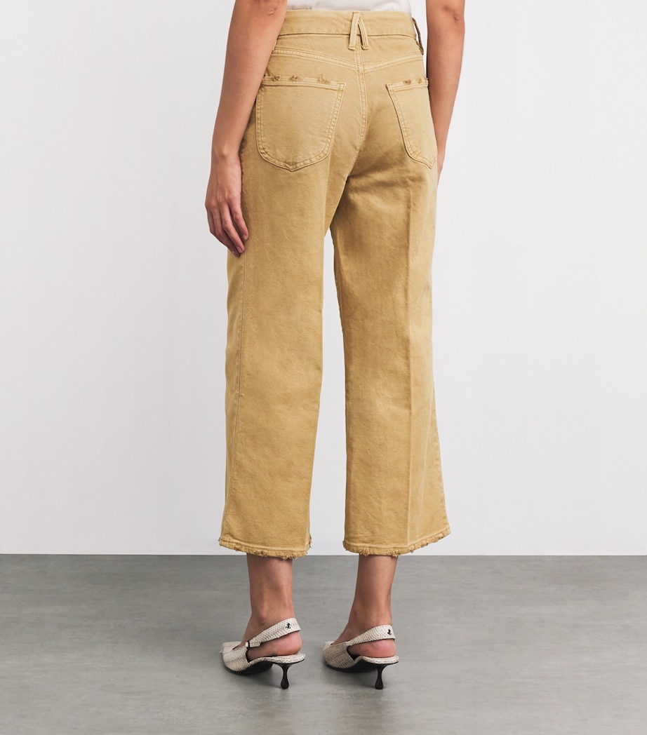Canvas Cropped Palazzo Trousers 001 GOOD KHAKI Image 4