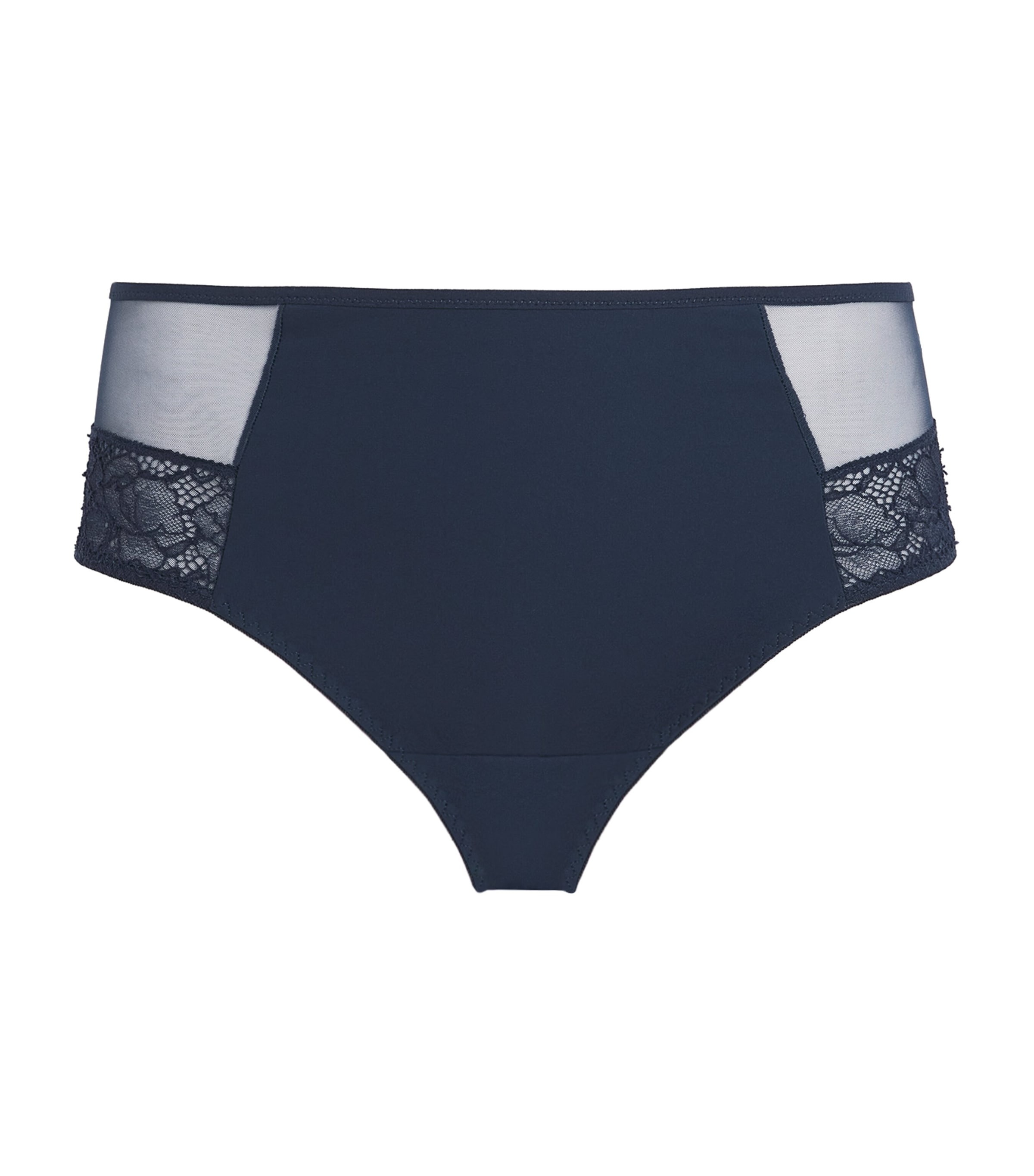 Maison Lejaby Lace-detail Tanga Nudite Shorty Briefs In Blue
