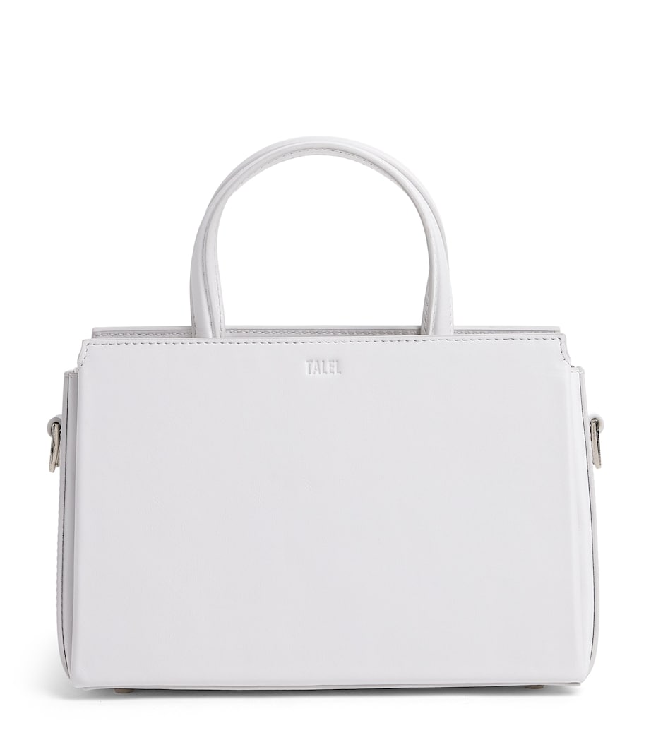 Talel Paris Medium Leather V2 Tote Bag White Image 1