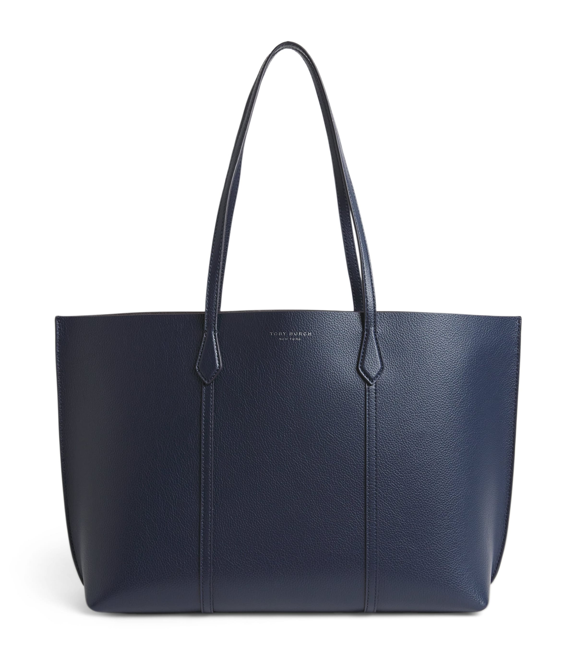 Tory Burch Navy Leather Perry Tote Bag | Harrods US