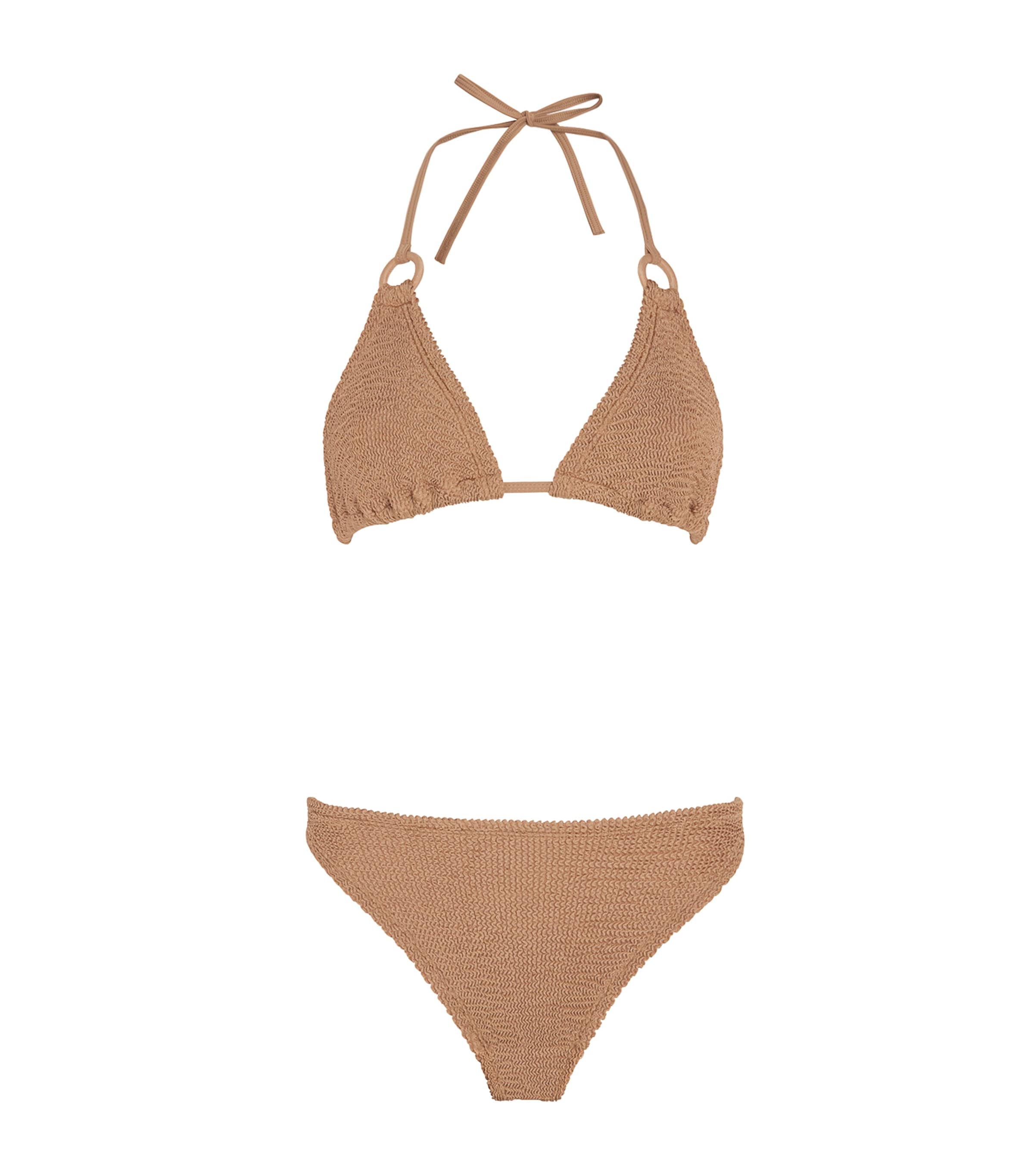 Shop Hunza G Eva Bikini In Brown