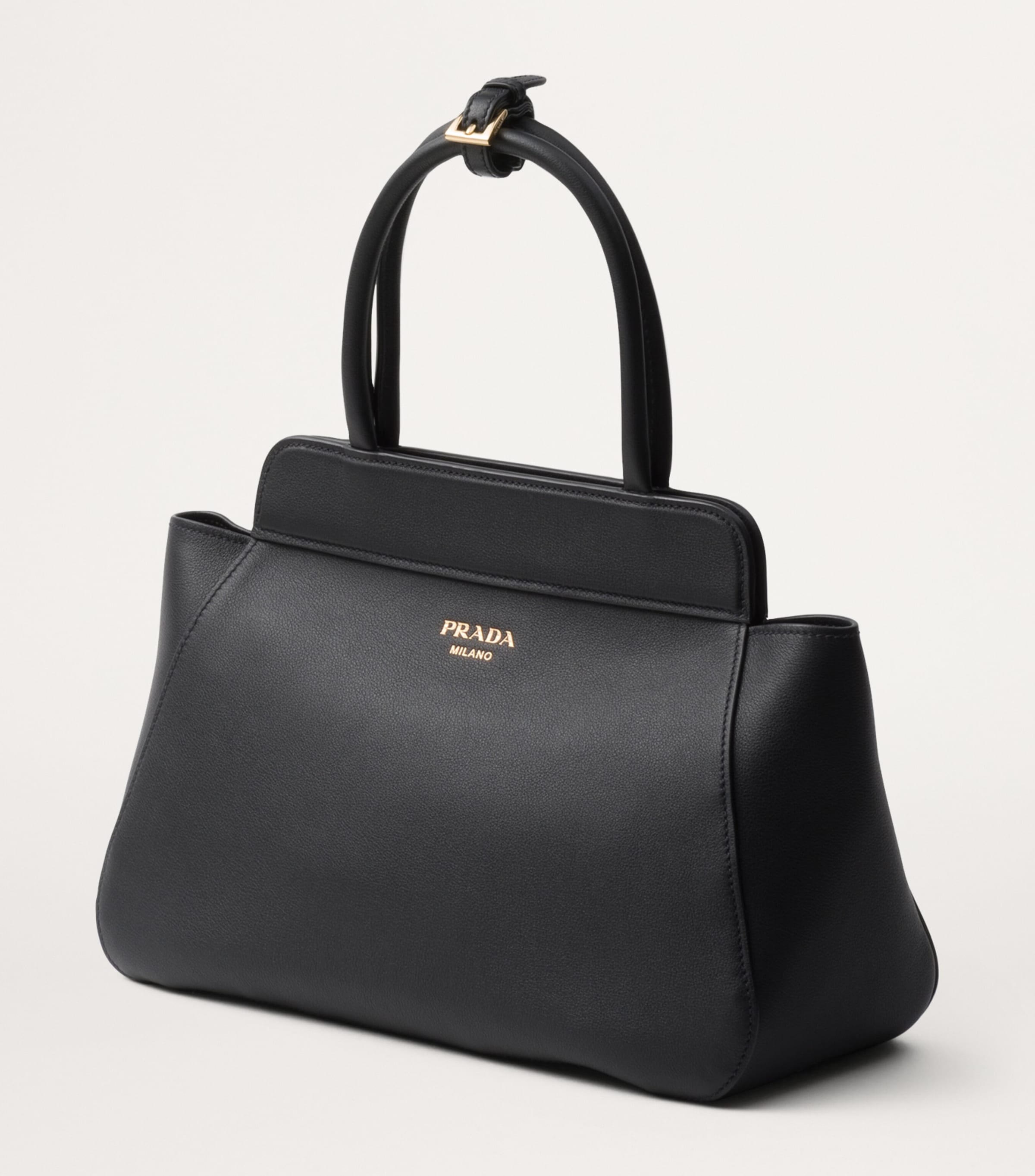 Prada Medium Leather Top-Handle Bag Image 3