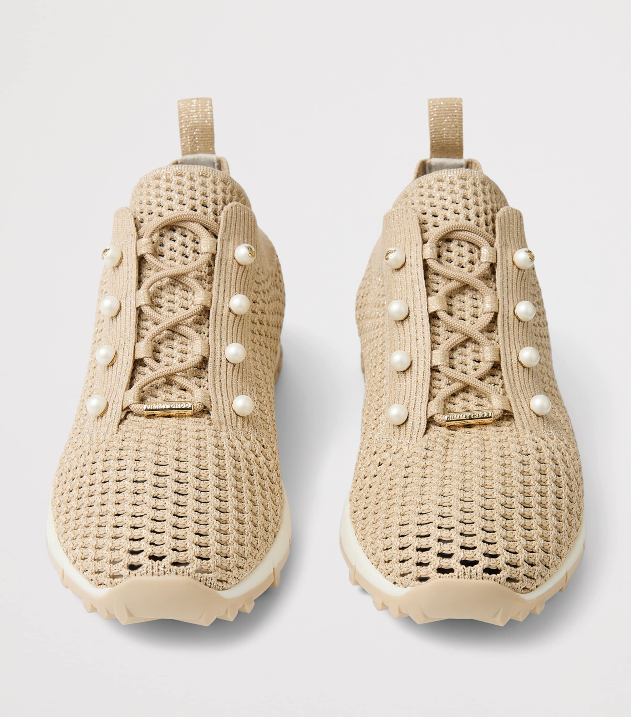 Jimmy Choo Embellished Veles Sneakers V Light Soft Gold Mi Image 5