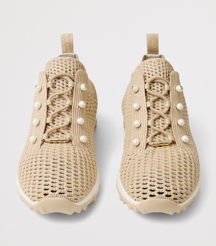 Jimmy Choo Embellished Veles Sneakers V Light Soft Gold Mi Image 5