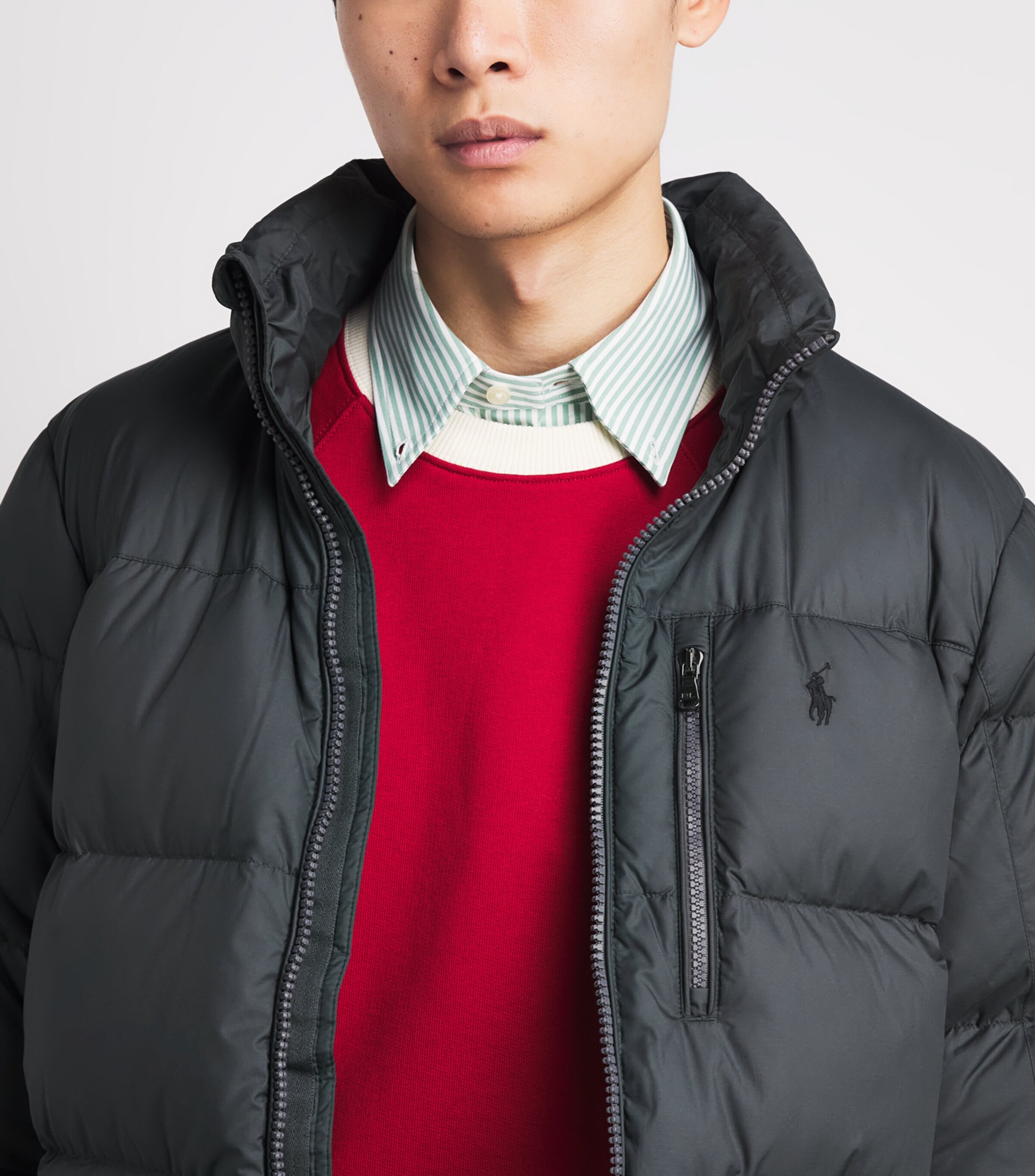 Polo Ralph Lauren Mens Down-Padded Gorham Jacket Charcoal Grey Image 3