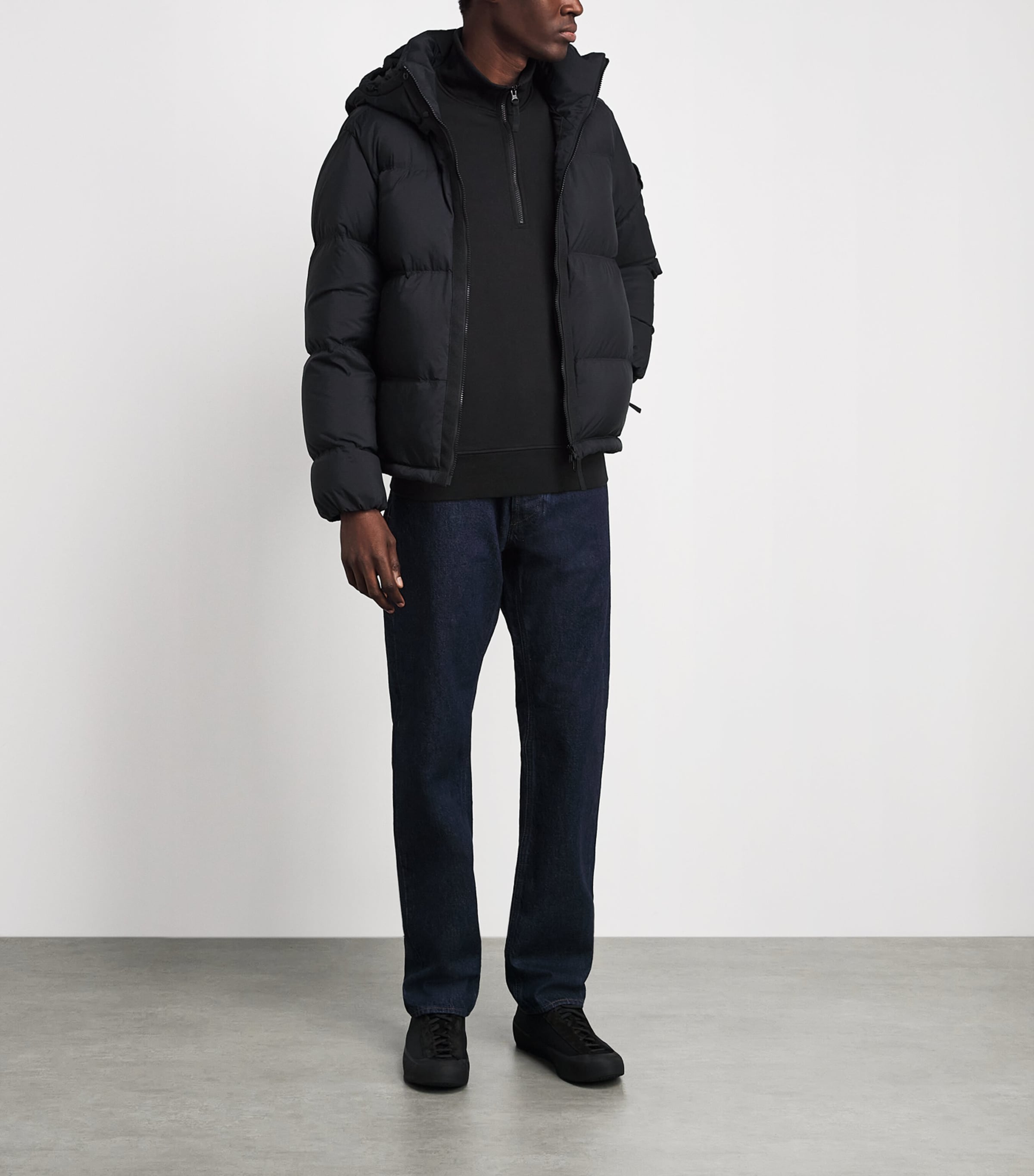 Stone Island Mens Cotton Half-Zip Sweatshirt Image 2