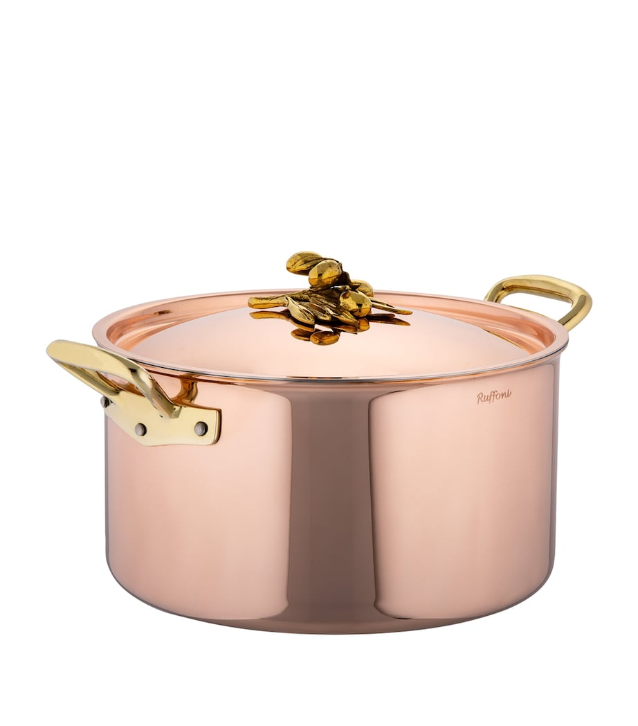 Ruffoni Copper Olivia Cupra Stock Pot with Lid (26cm) Copper Image 1