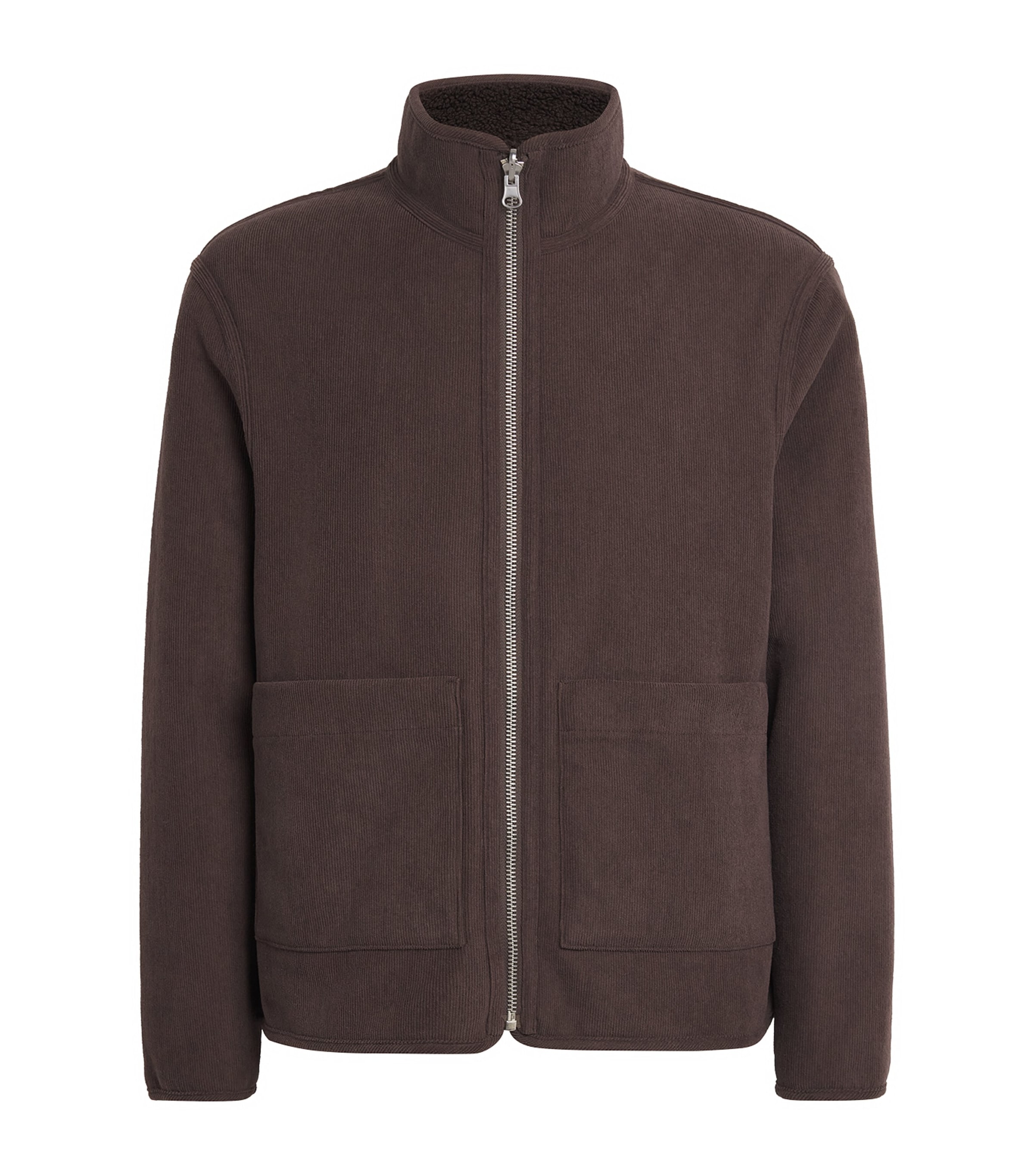 Wax London Mens Corduroy Reversible Killick Jacket Chocolate Brown Image 1